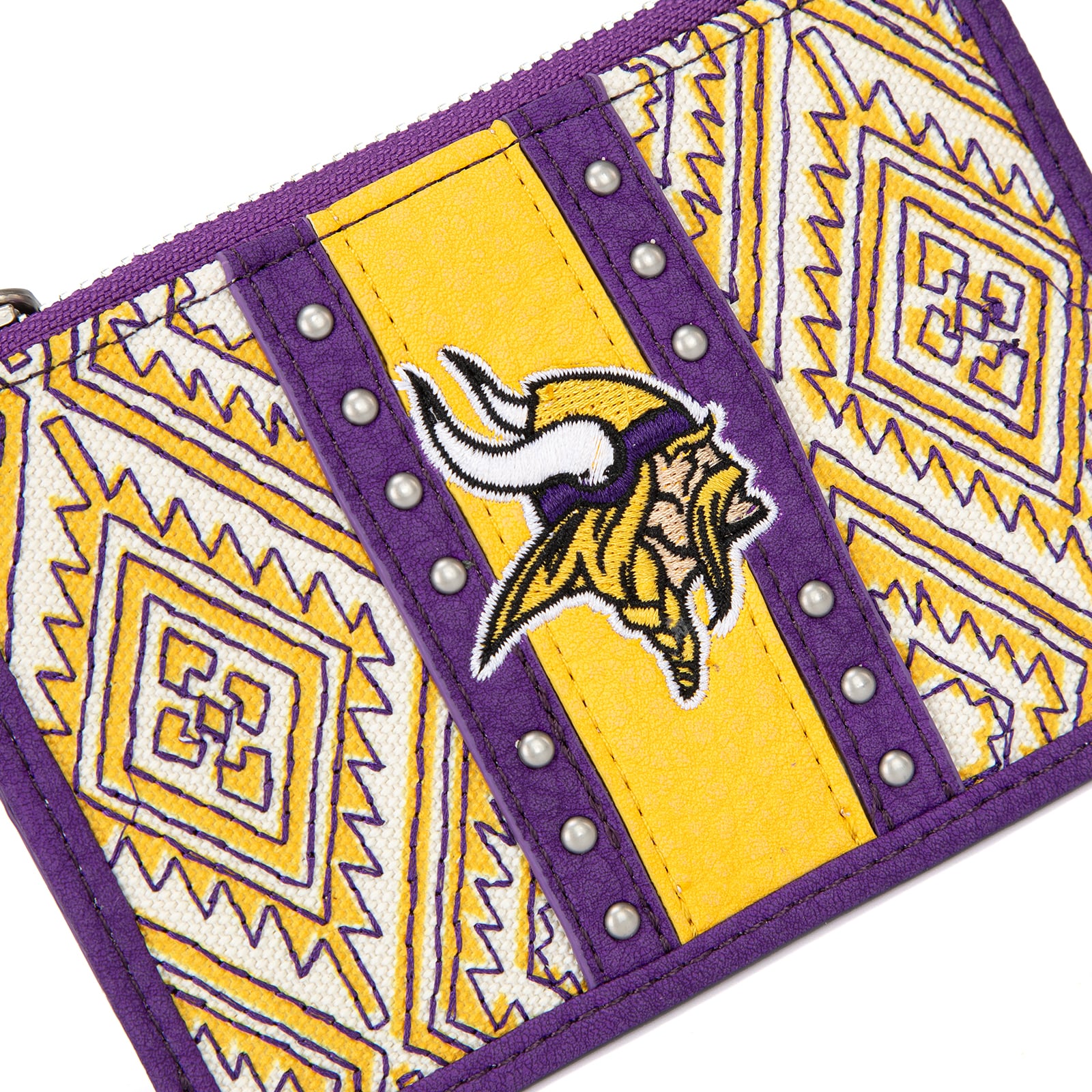 Portefeuille et bracelet porte-clés football Montana West Minnesota Vikings pour femme