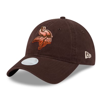 Minnesota Vikings New Era Women's Pumpkin Spice 9TWENTY Adjustable Hat - Brown