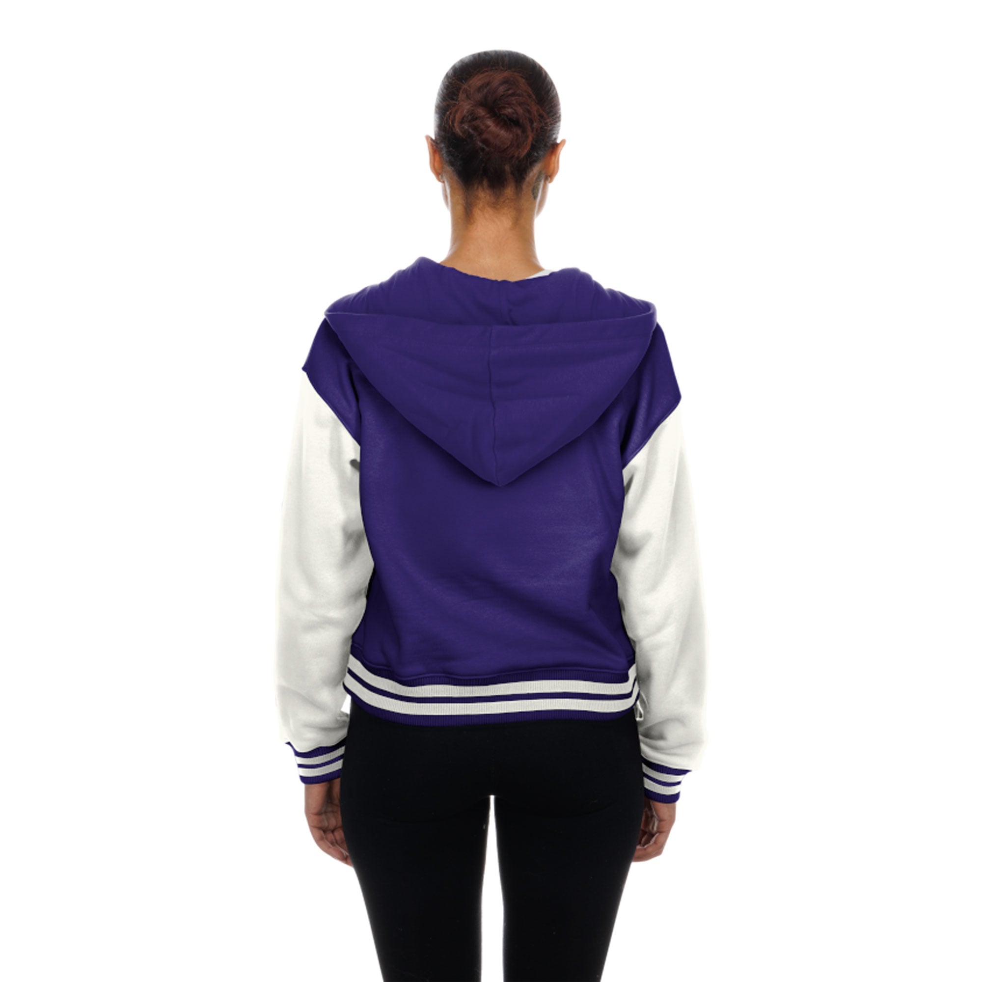 Veste à capuche New Era Minnesota Vikings violette rétro pour femme, fermeture boutons-pression.
