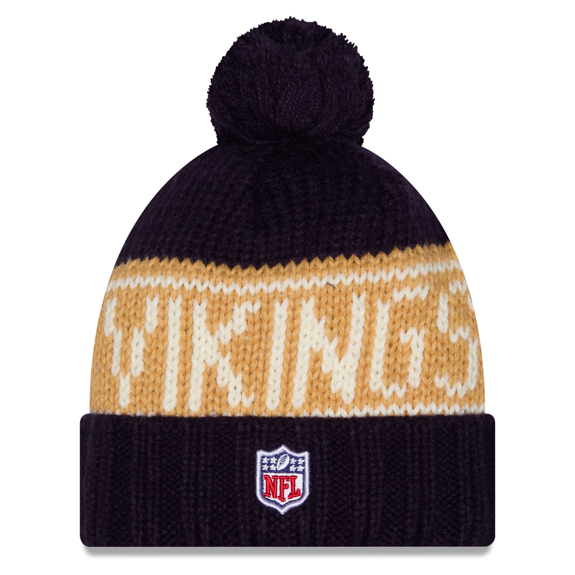 Women's New Era Purple Minnesota Vikings 2026 Rivalries Collection Cuffed Knit Hat with Pom