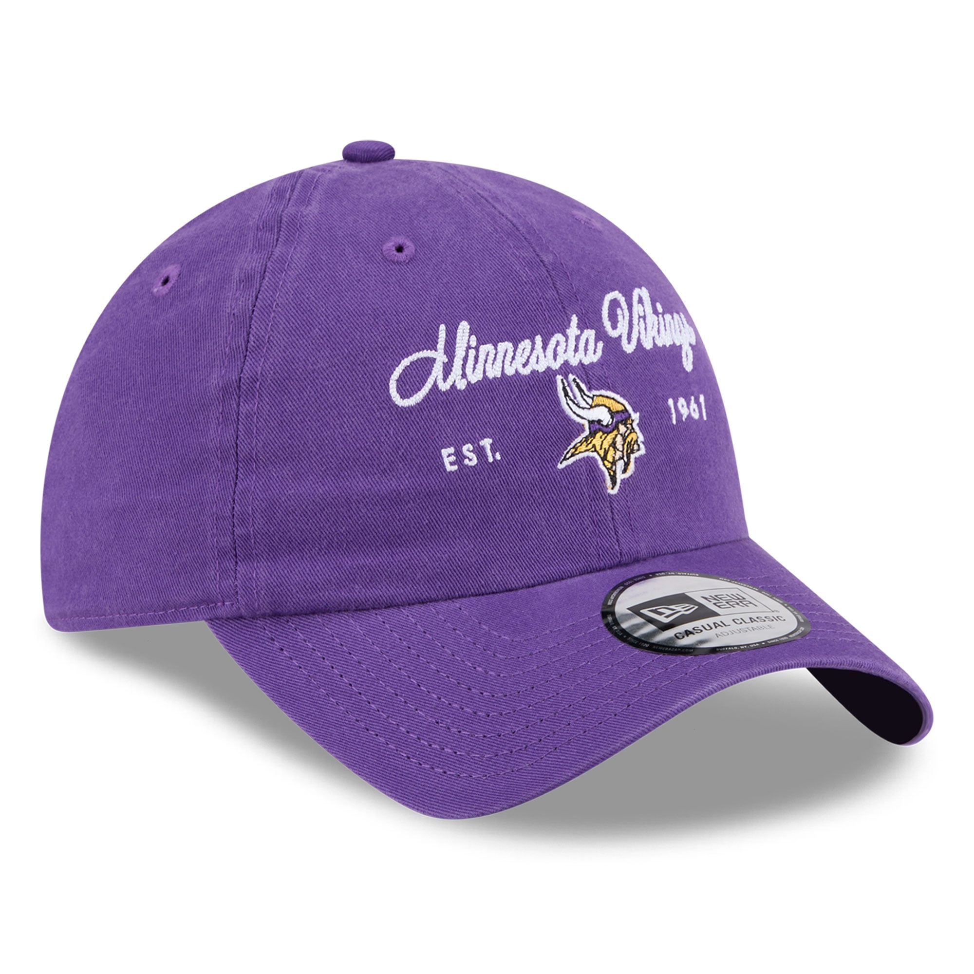 Women's New Era Purple Minnesota Vikings Script Casual Classic Adjustable Hat