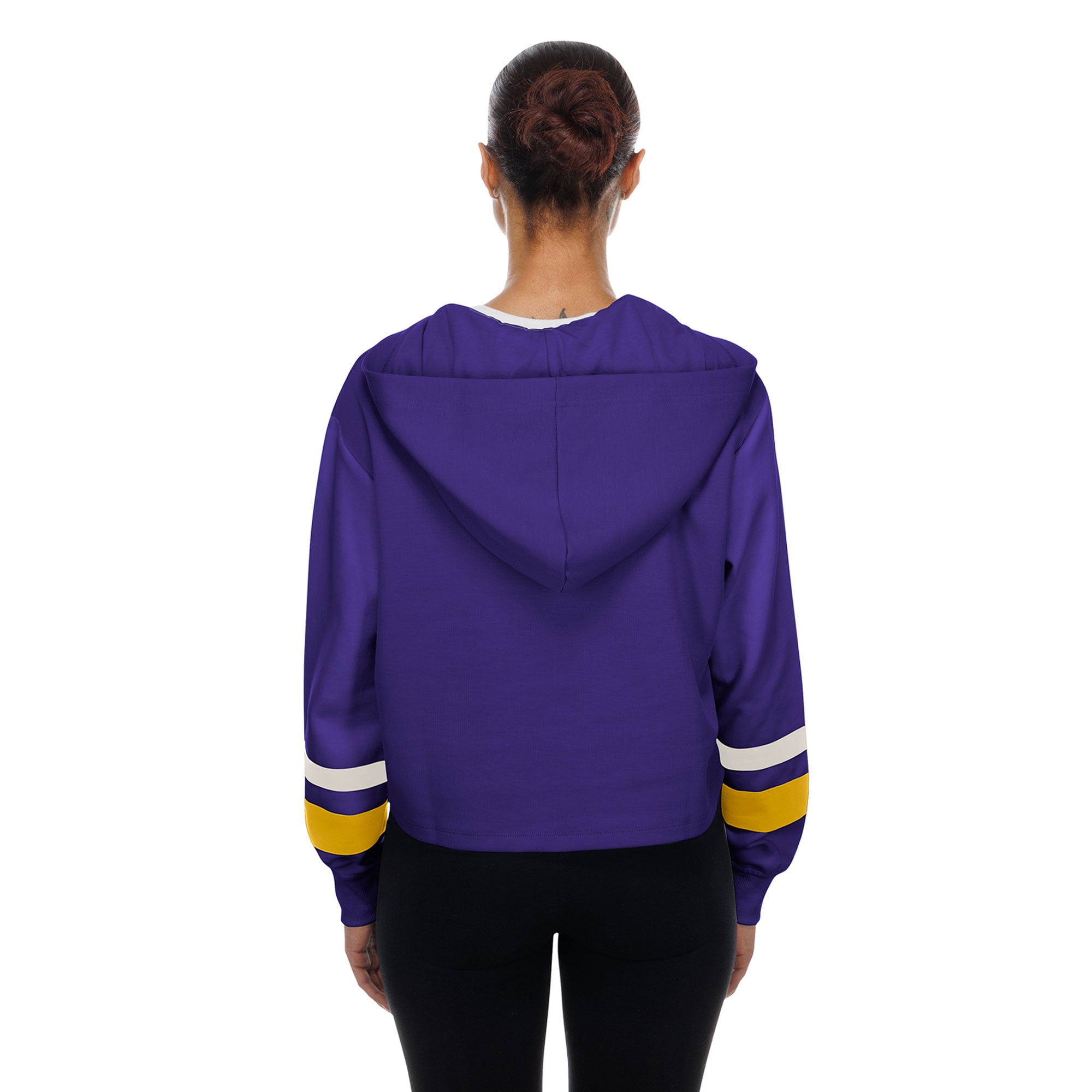 Sweat à capuche rétro lacets violet New Era pour femme, Minnesota Vikings
