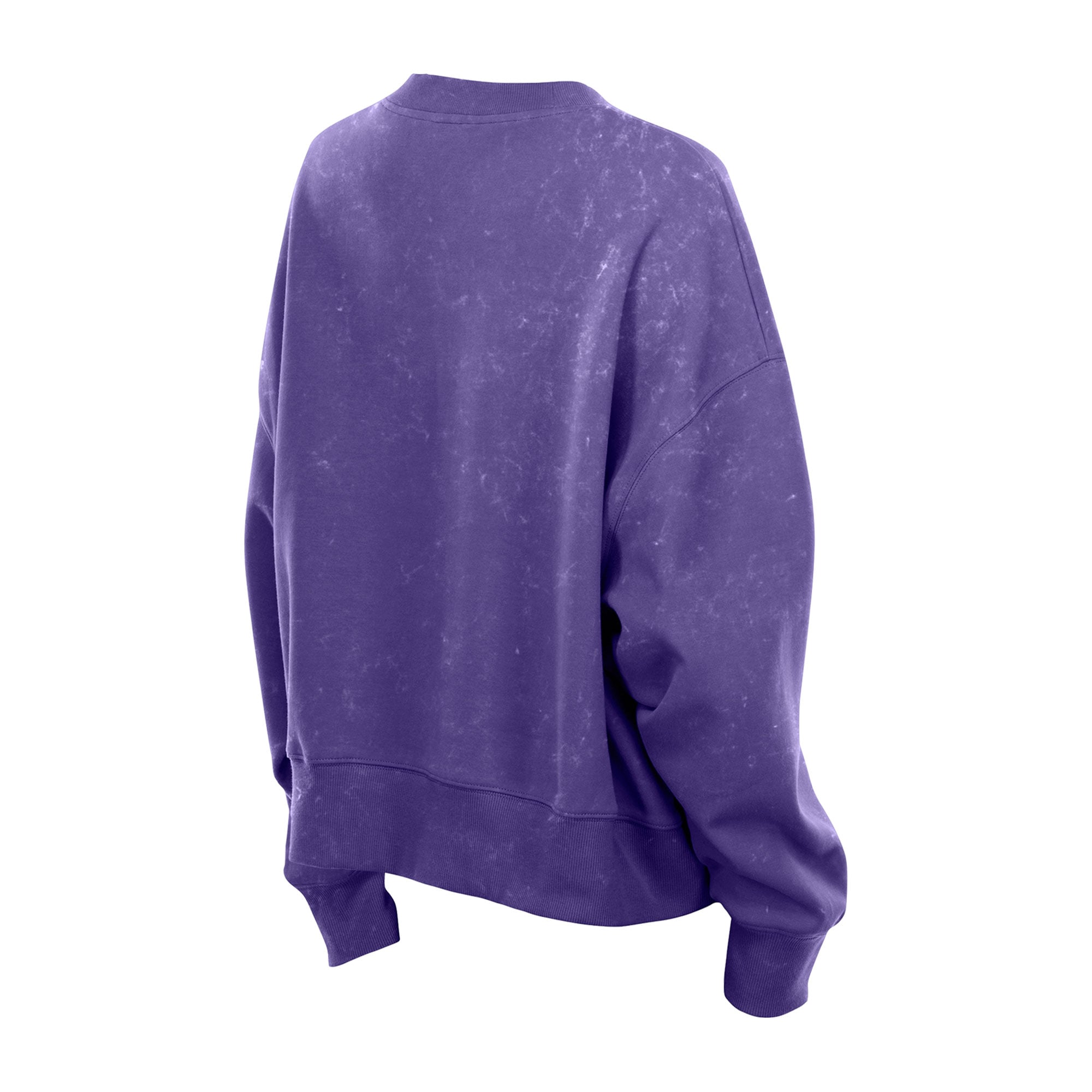 Sweat-shirt à col rond en molleton délavé minéral violet style rétro Minnesota Vikings de New Era pour femme