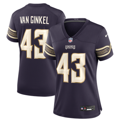 Andrew Van Ginkel Minnesota Vikings Nike Women's 2026 Rivalries Collection Game Jersey - Purple
