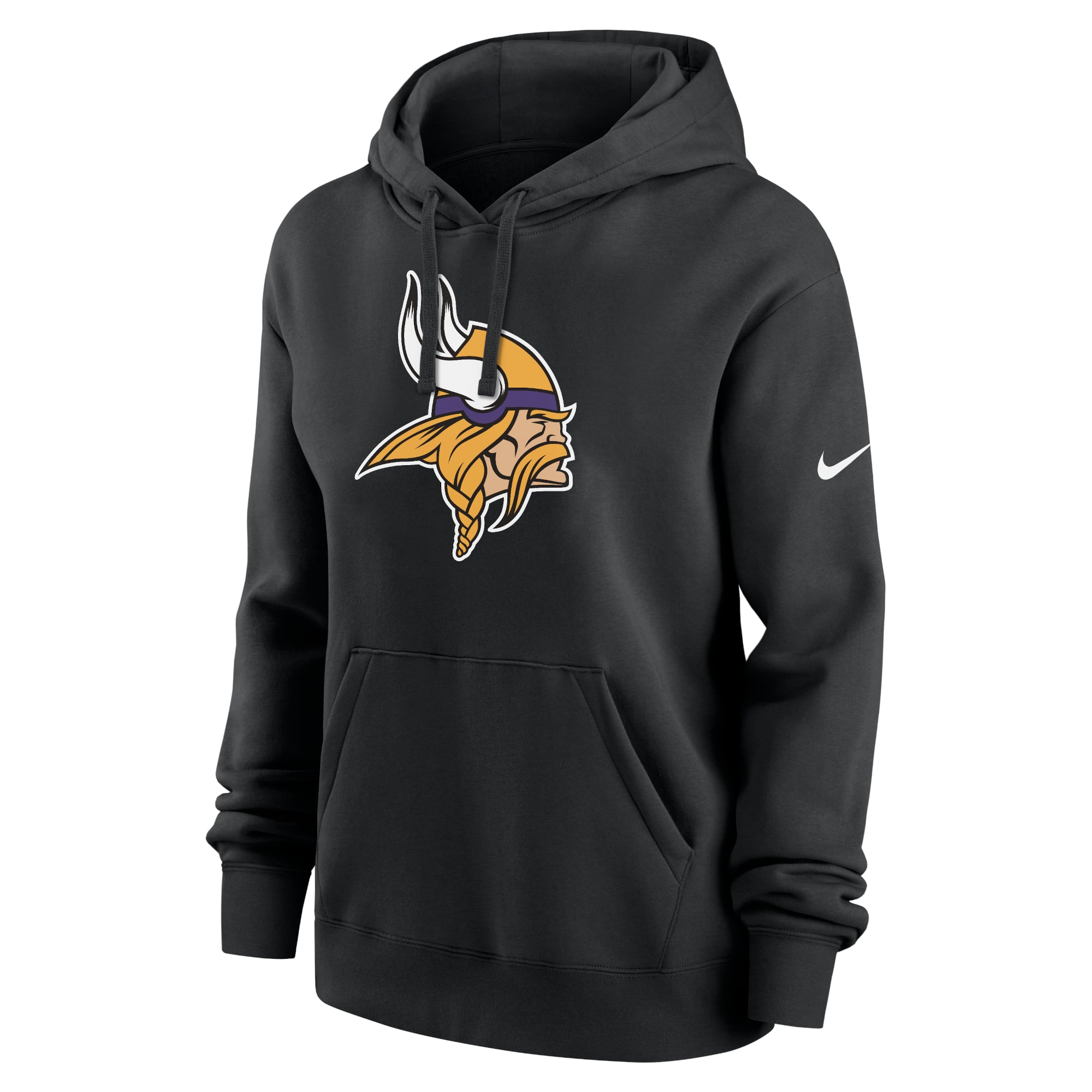 Sweat à capuche en polaire Nike Minnesota Vikings Club noir pour femme