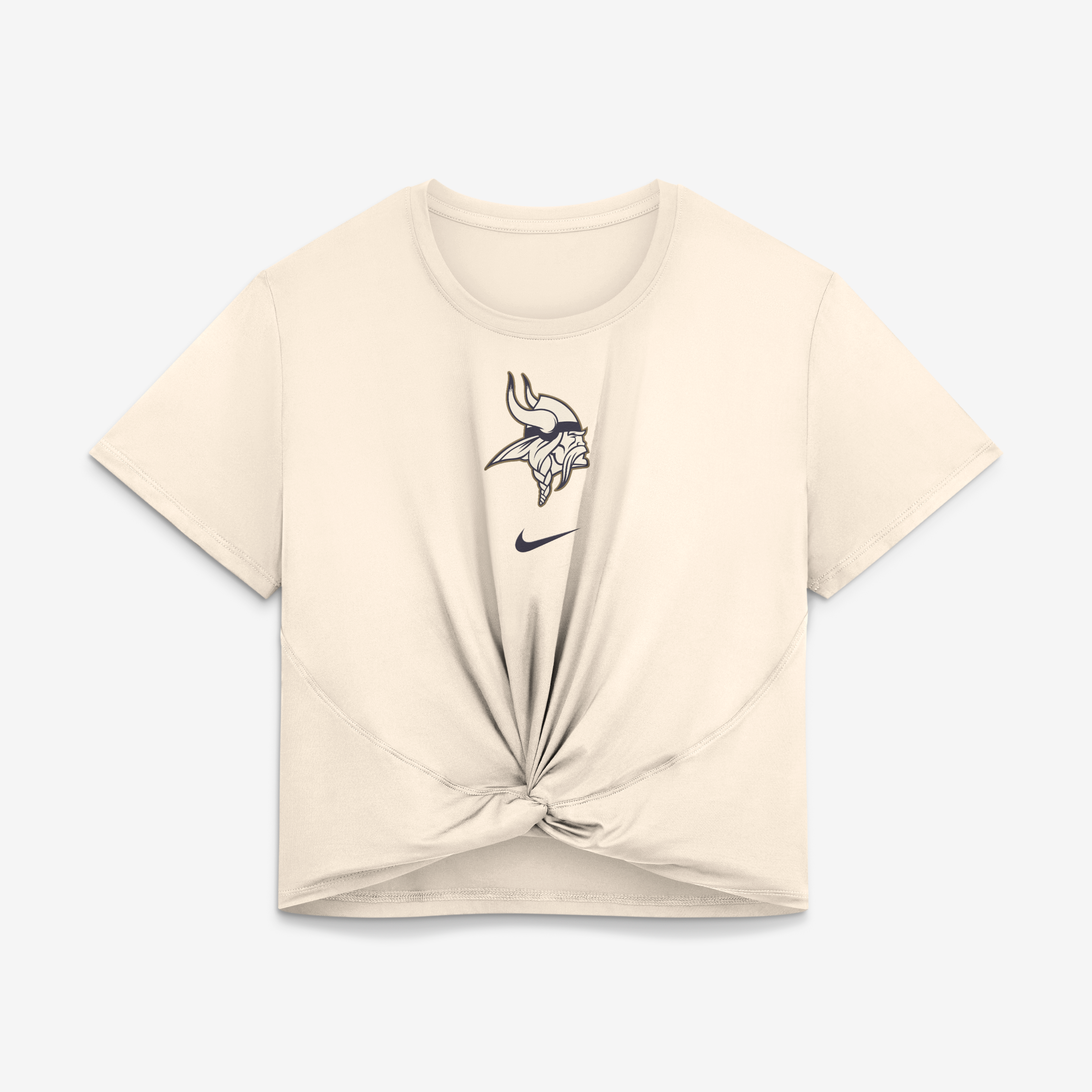 T-shirt court Nike Classic Twist crème pour femme, collection Minnesota Vikings 2026 Rivalries