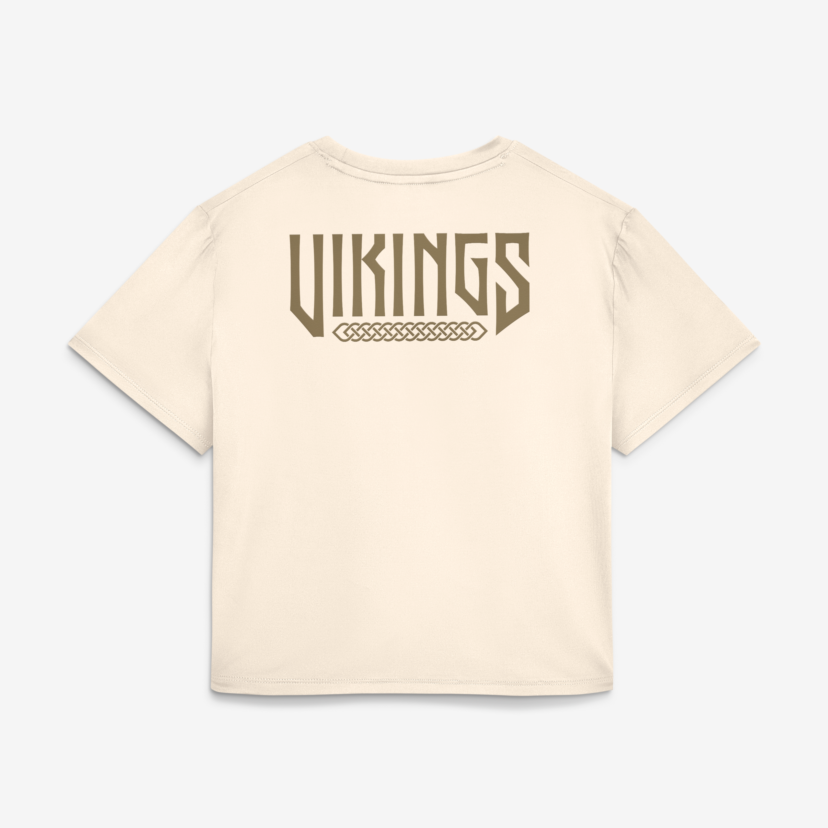 T-shirt court Nike Classic Twist crème pour femme, collection Minnesota Vikings 2026 Rivalries