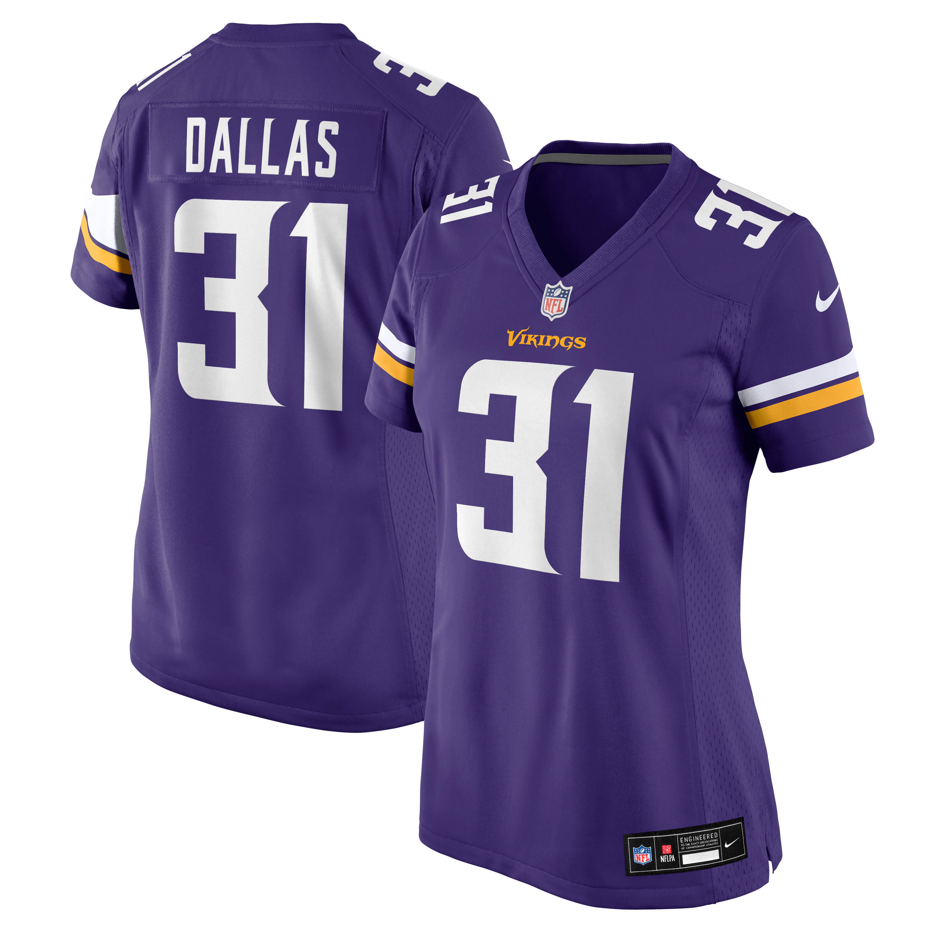 Maillot de match Nike DeeJay Dallas violet pour femme, Minnesota Vikings