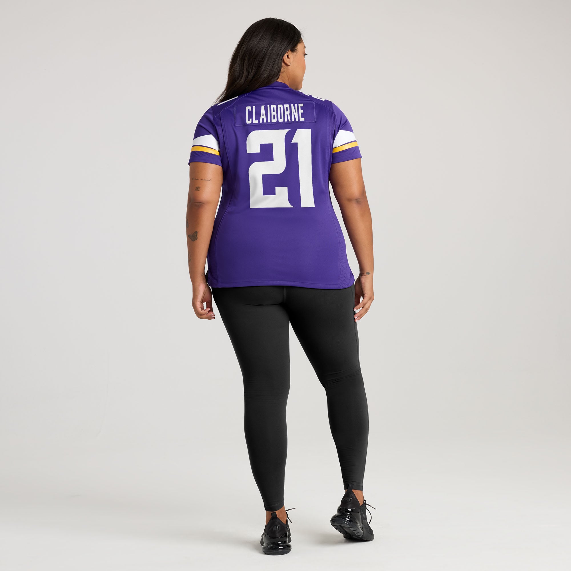 Maillot de match Nike Demond Claiborne violet pour femme, Minnesota Vikings