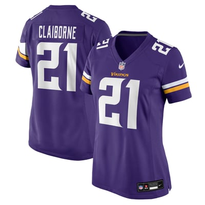 Demond Claiborne Minnesota Vikings Nike Women's Team Game Jersey - Purple