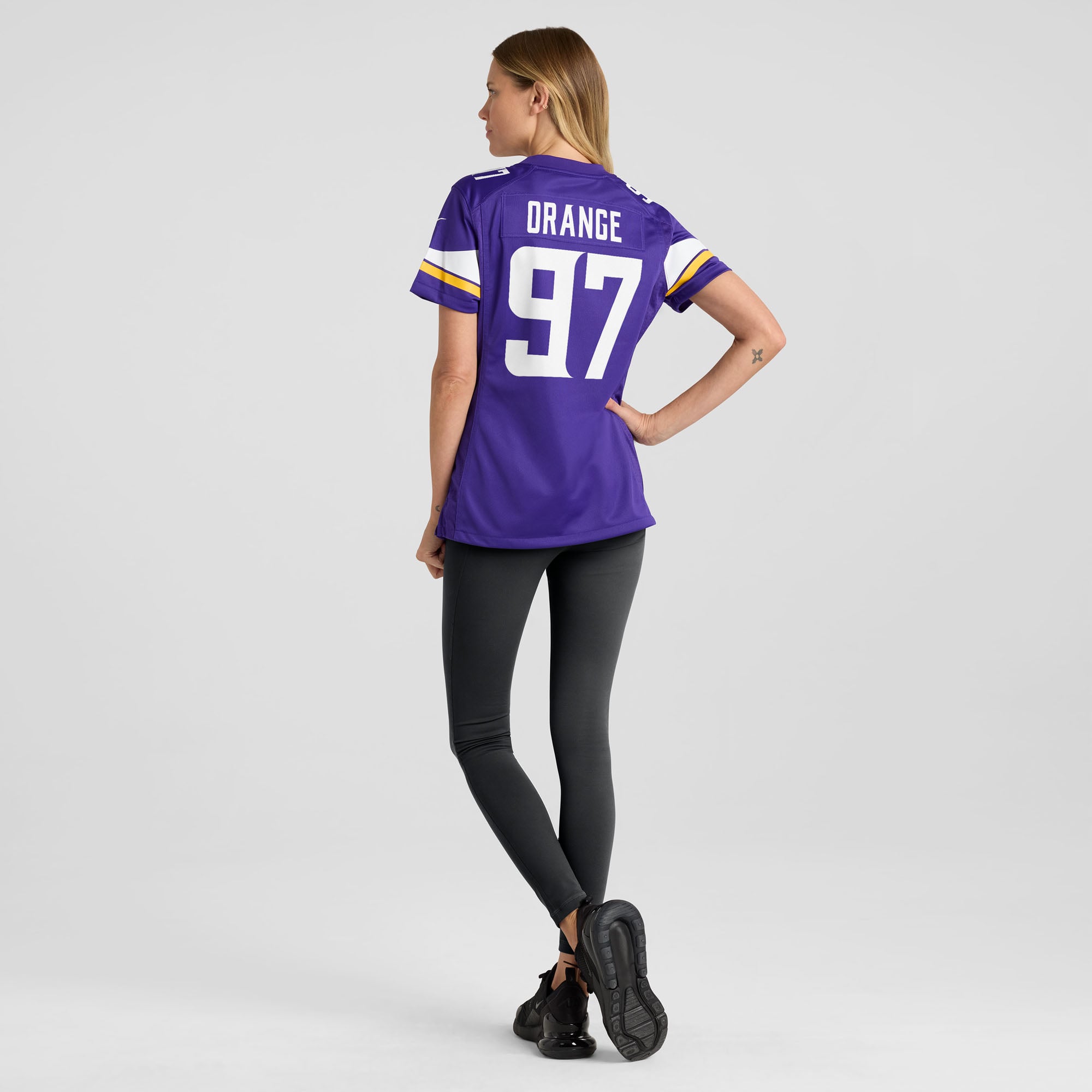 Maillot de match Nike Domonique orange et violet pour femme, Minnesota Vikings