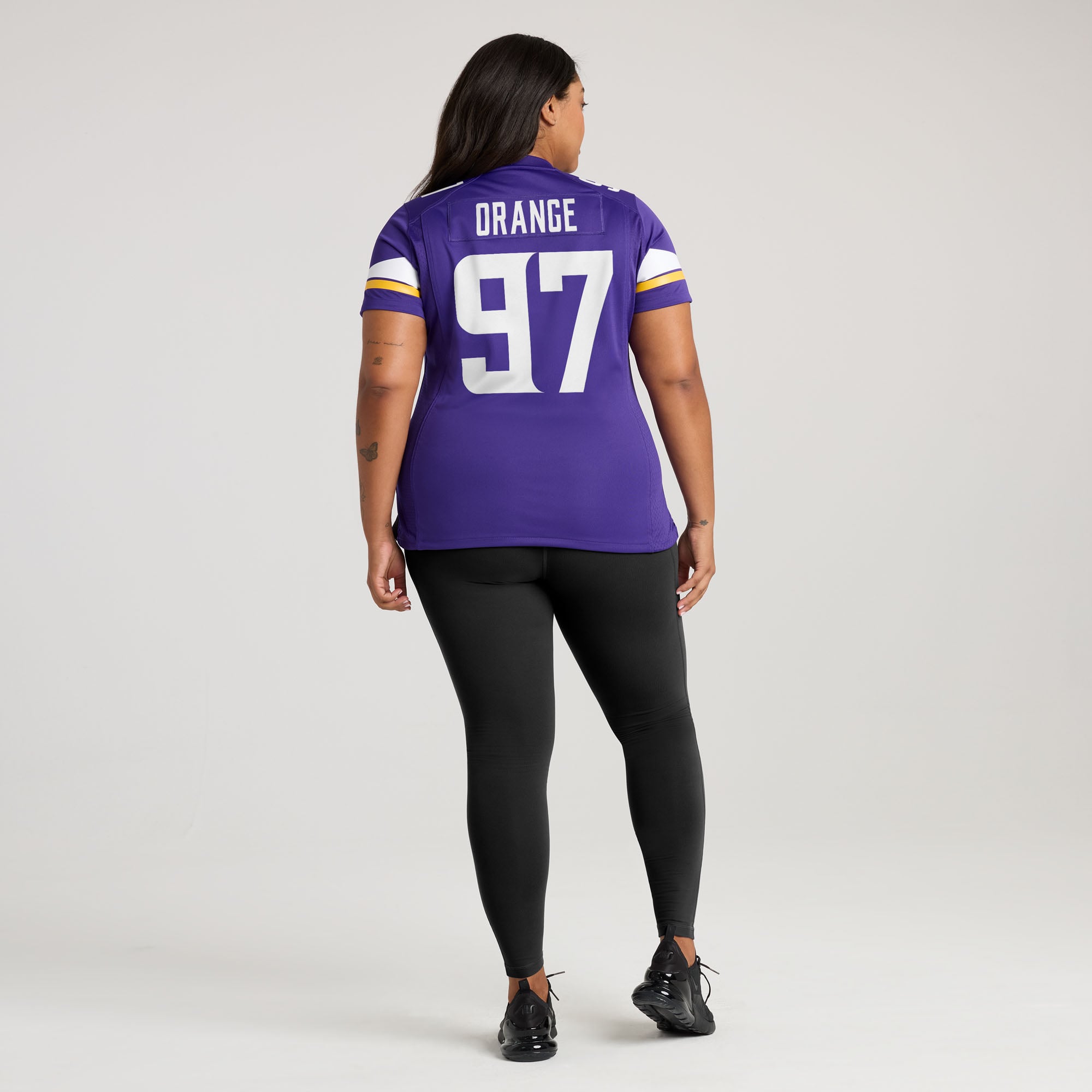 Maillot de match Nike Domonique orange et violet pour femme, Minnesota Vikings