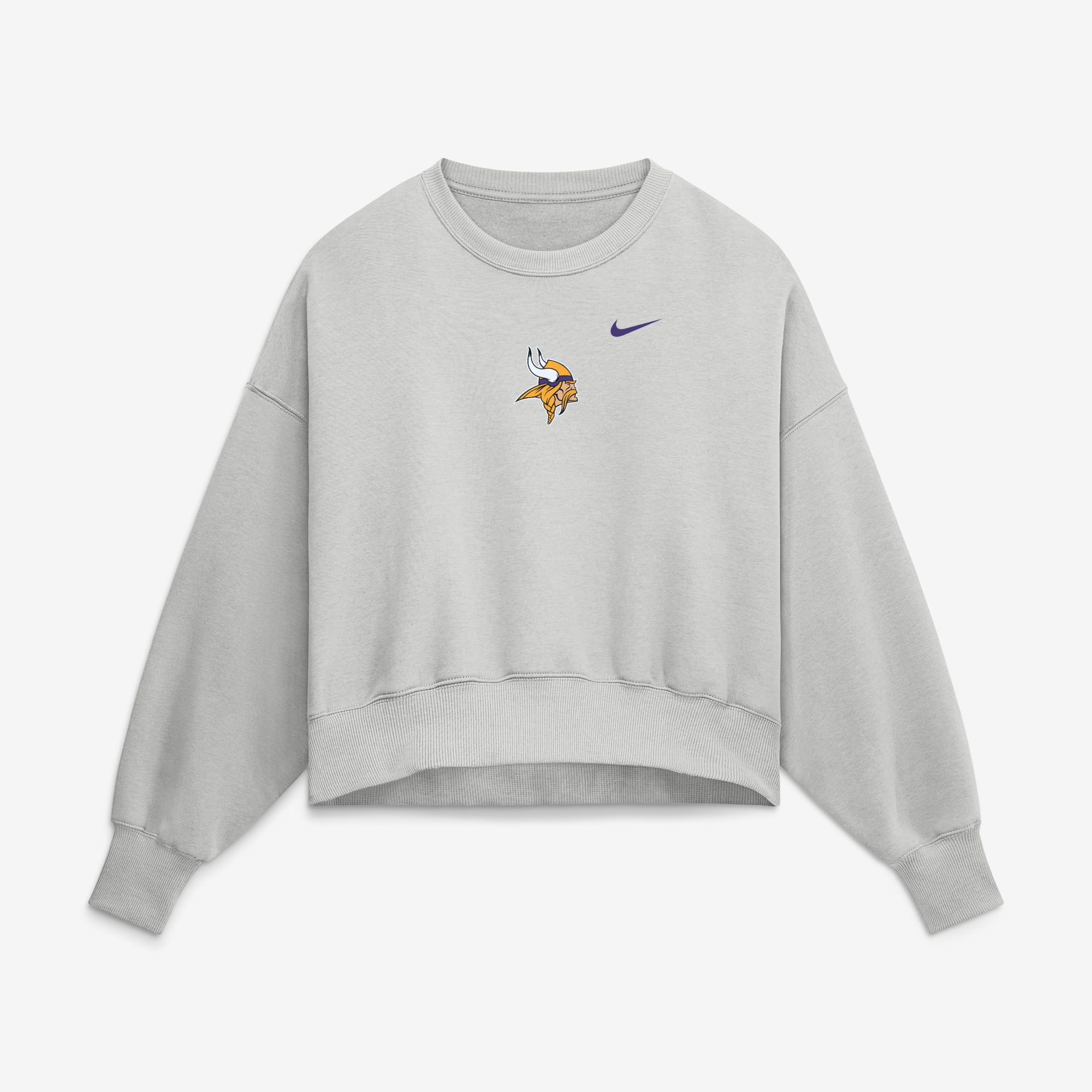 Sweat-shirt polaire surdimensionné Nike Primetime Phoenix gris Minnesota Vikings pour femme