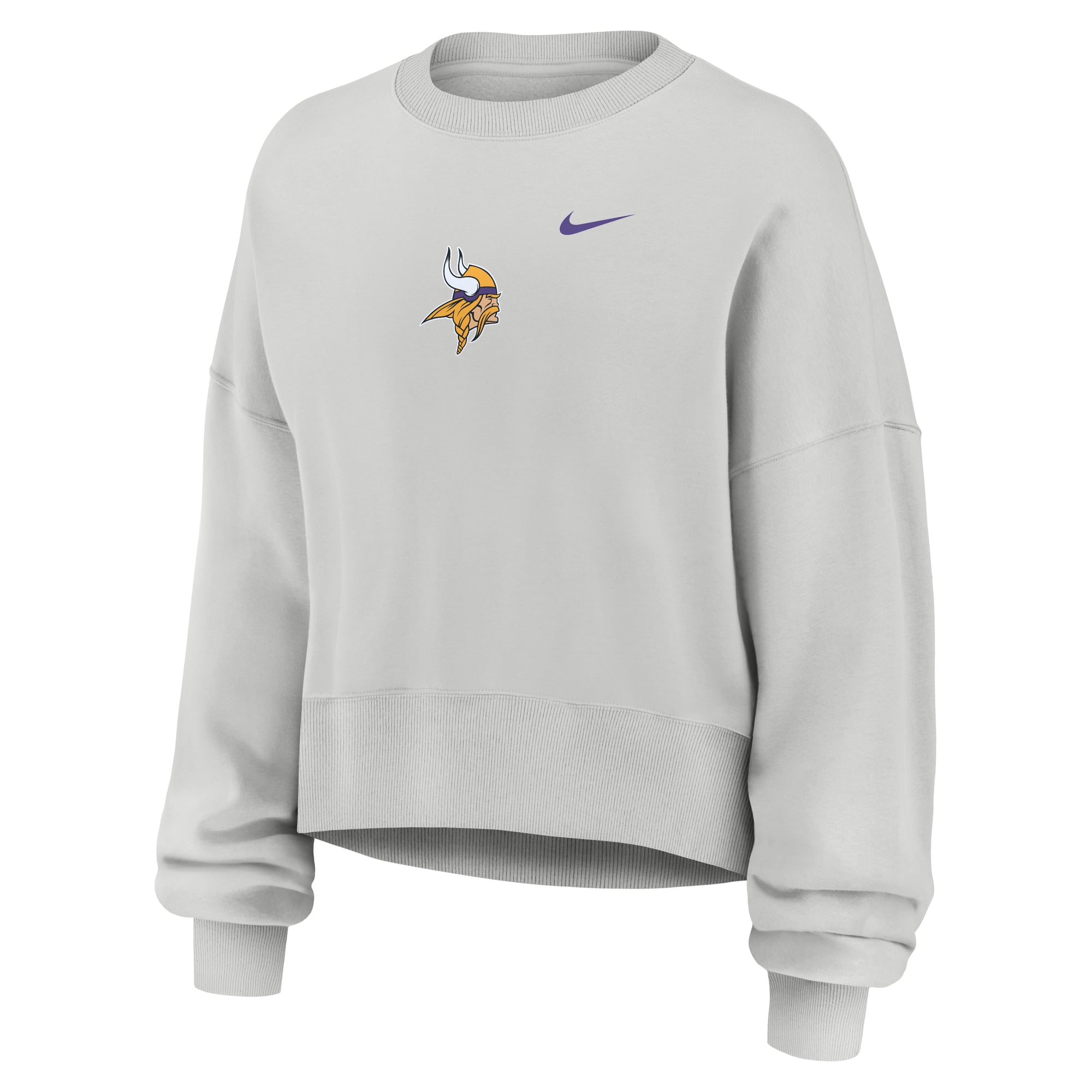 Sweat-shirt polaire surdimensionné Nike Primetime Phoenix gris Minnesota Vikings pour femme