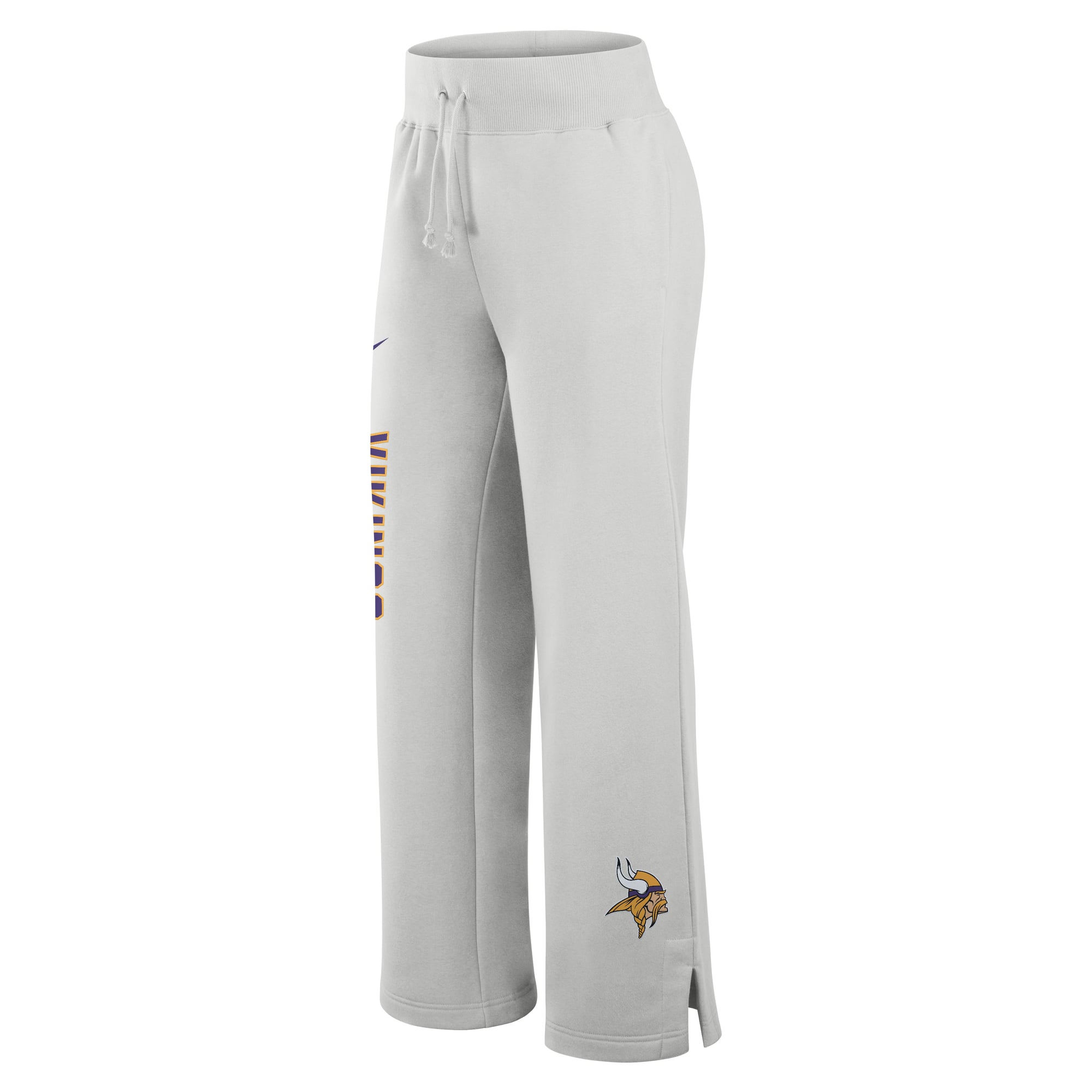 Pantalon de survêtement Nike pour femme, gris, Minnesota Vikings Primetime Phoenix Fleece, jambes larges