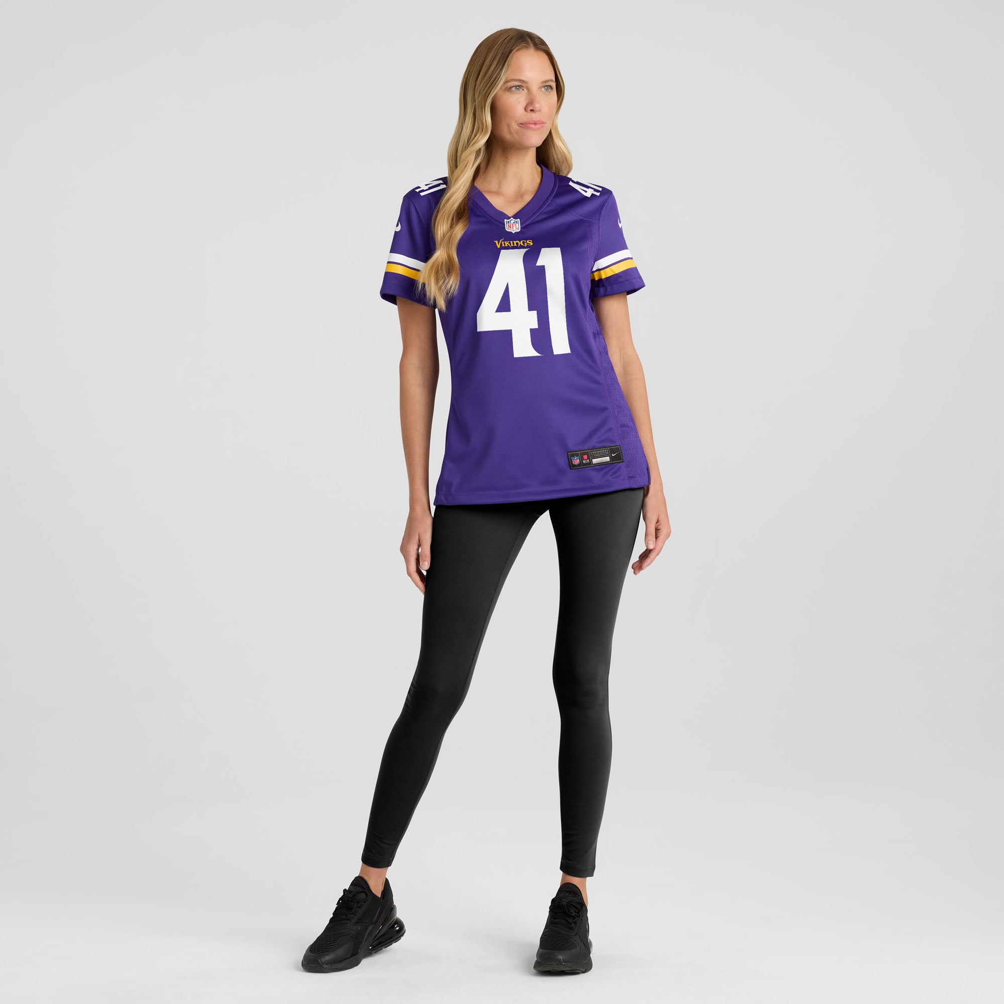 Maillot de match Nike Jake Golday violet pour femme, Minnesota Vikings