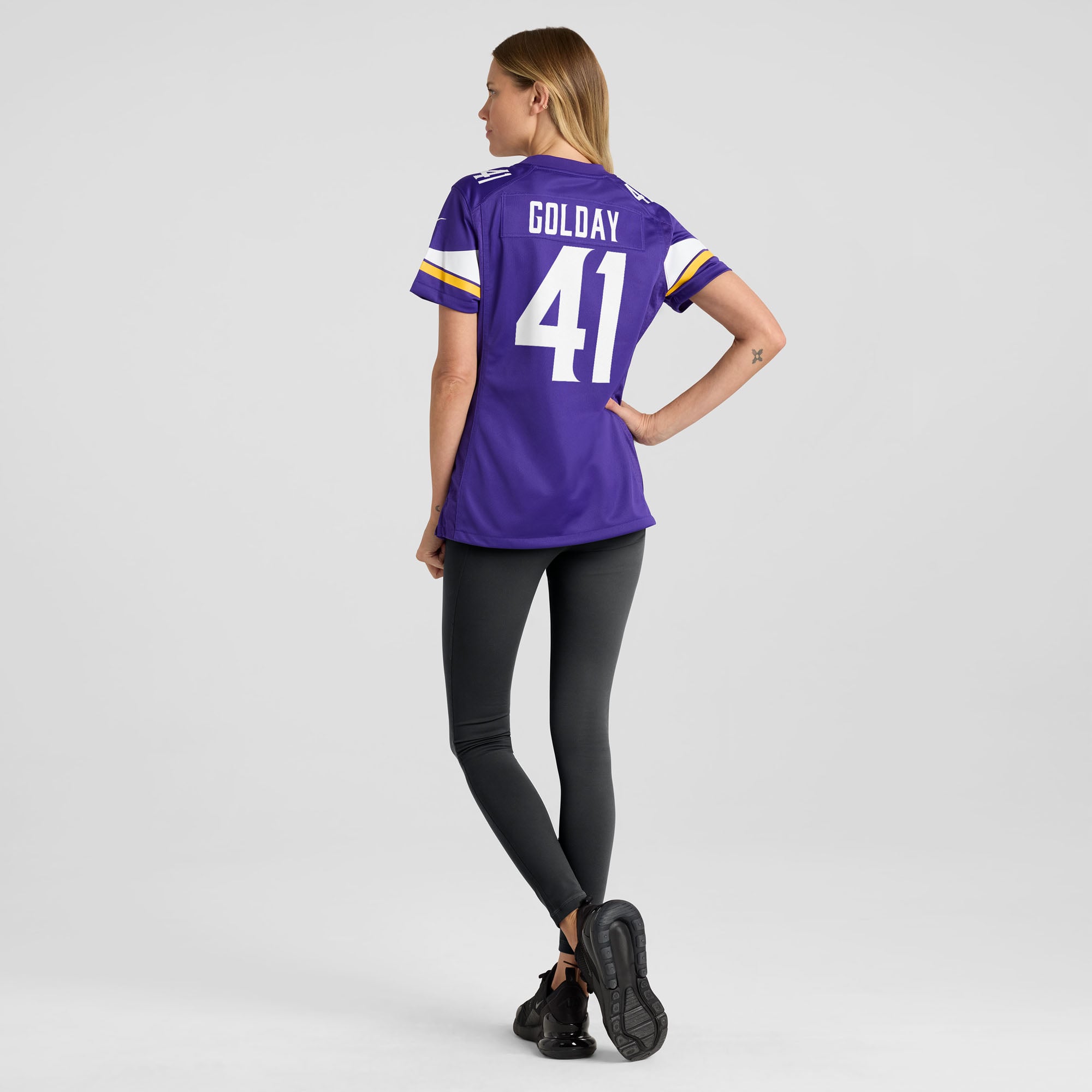 Maillot de match Nike Jake Golday violet pour femme, Minnesota Vikings
