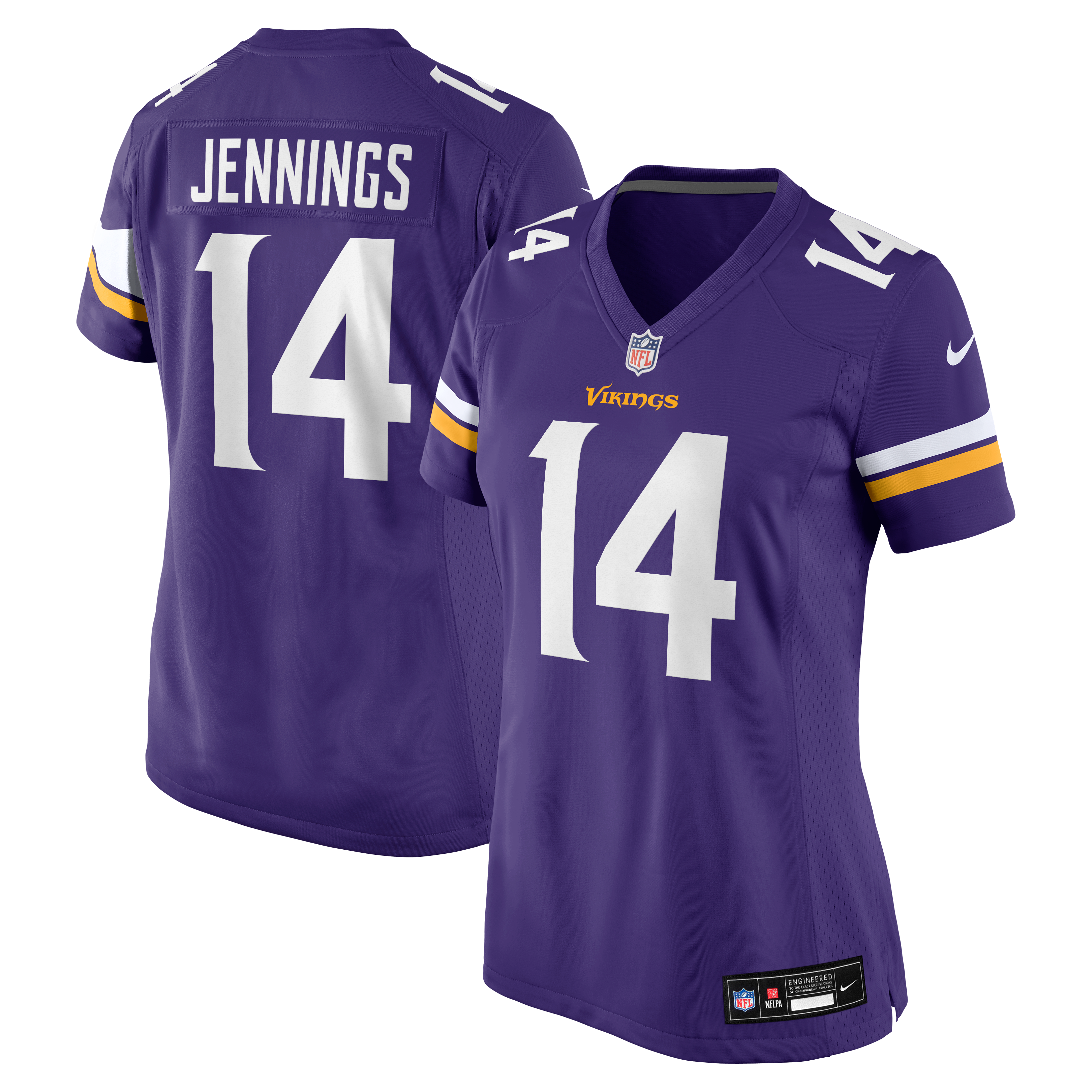 Maillot de match Nike Jauan Jennings violet pour femme, Minnesota Vikings