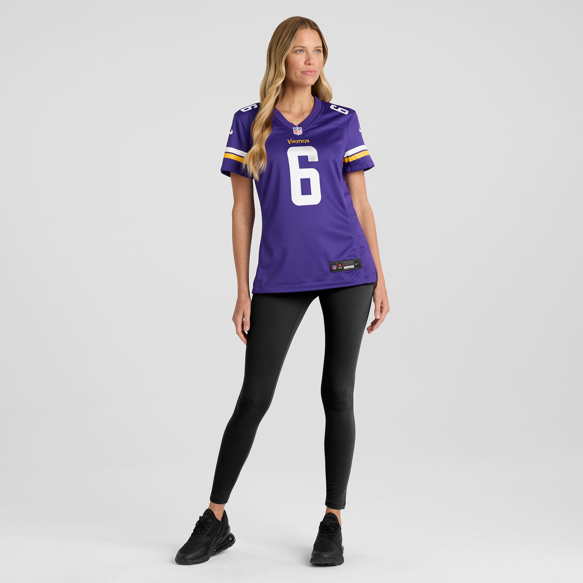 Maillot de match Nike Johnny Hekker violet pour femme, Minnesota Vikings