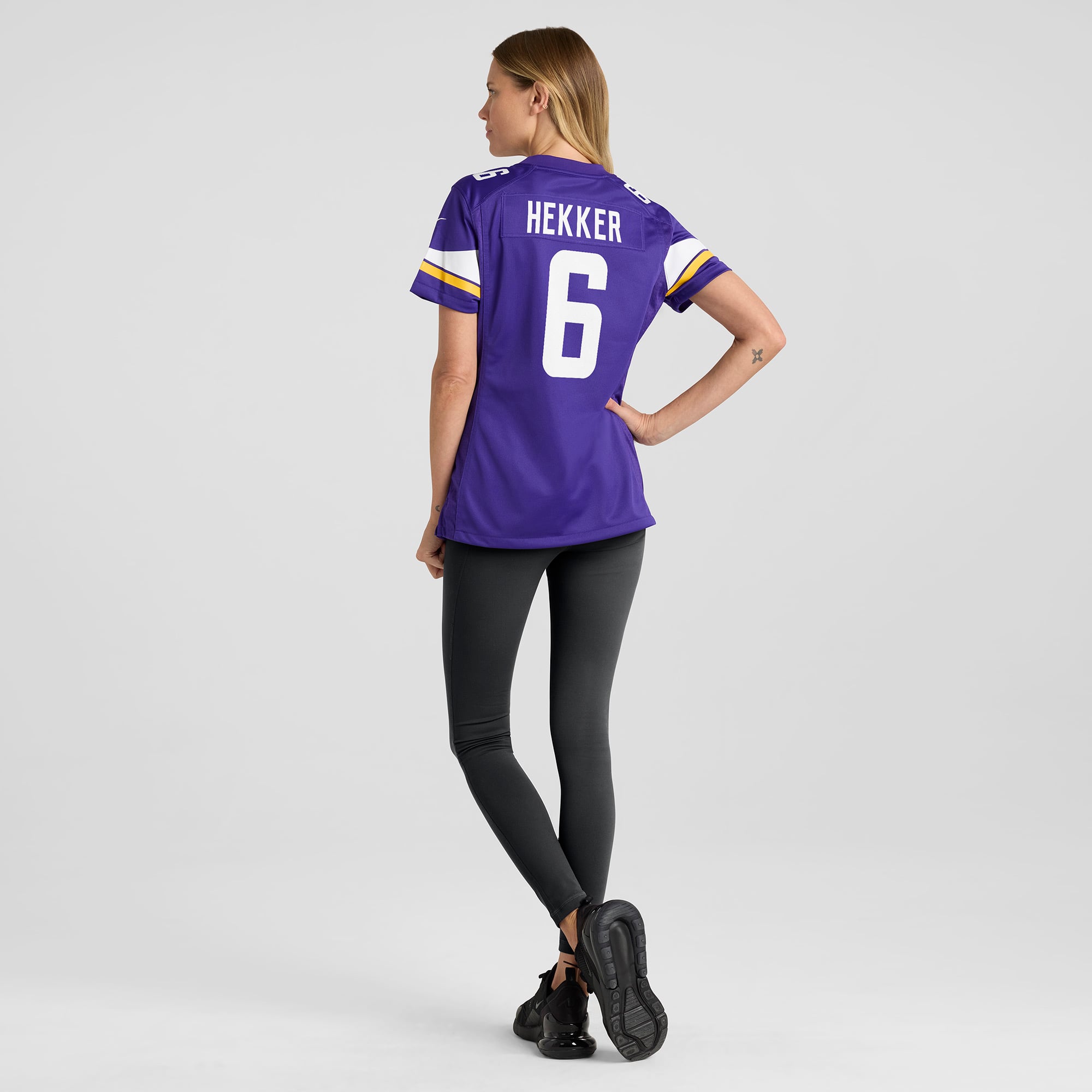 Maillot de match Nike Johnny Hekker violet pour femme, Minnesota Vikings