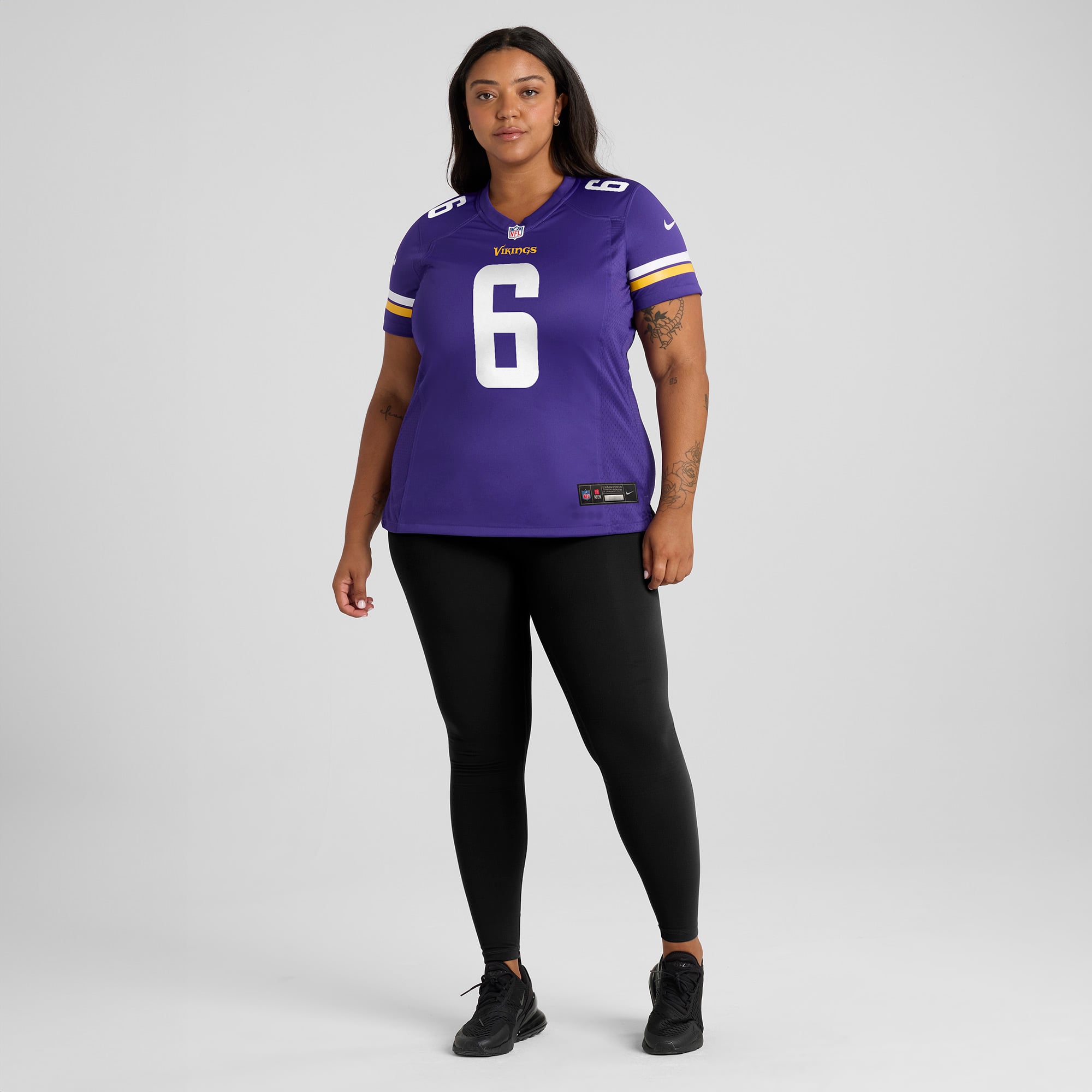 Maillot de match Nike Johnny Hekker violet pour femme, Minnesota Vikings