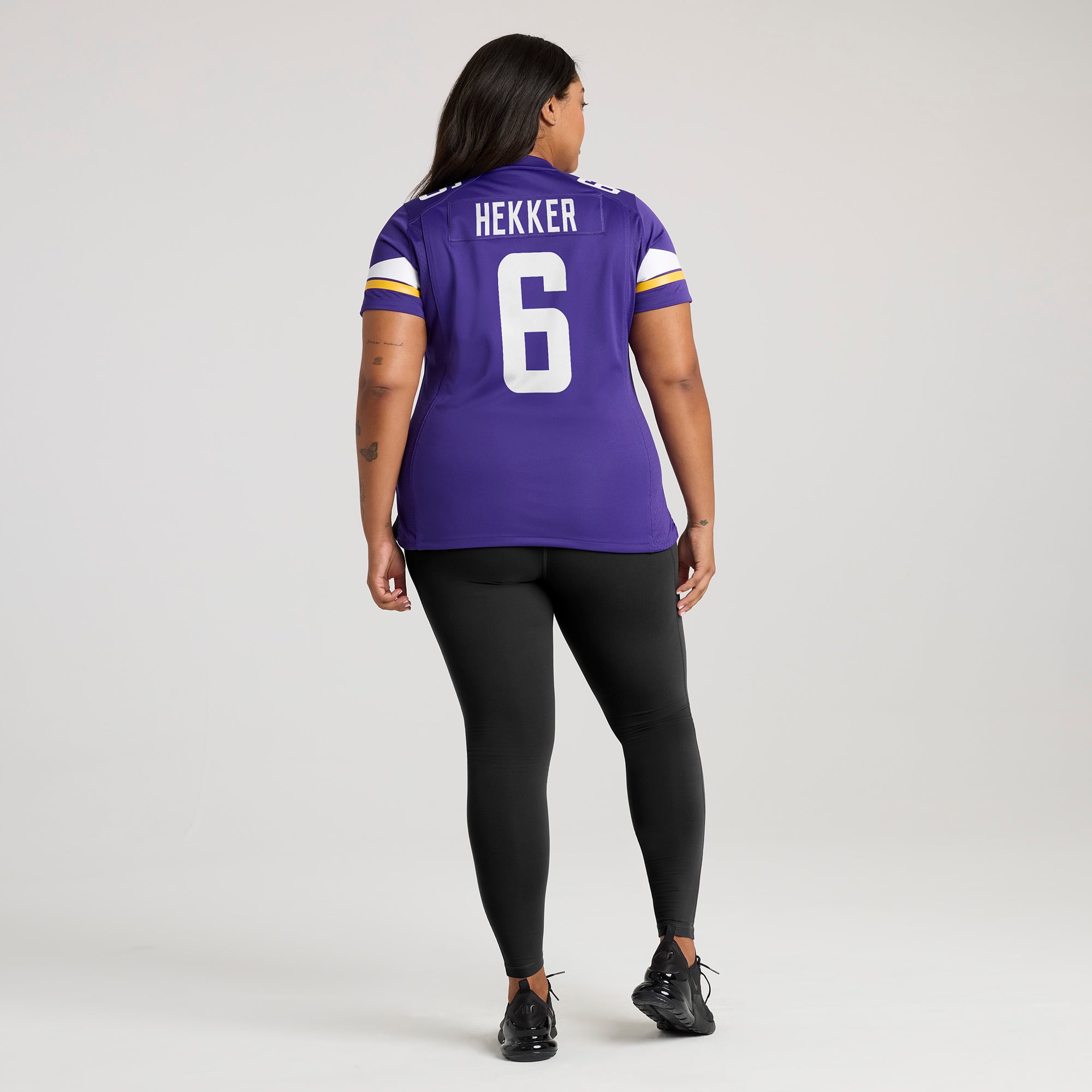 Maillot de match Nike Johnny Hekker violet pour femme, Minnesota Vikings