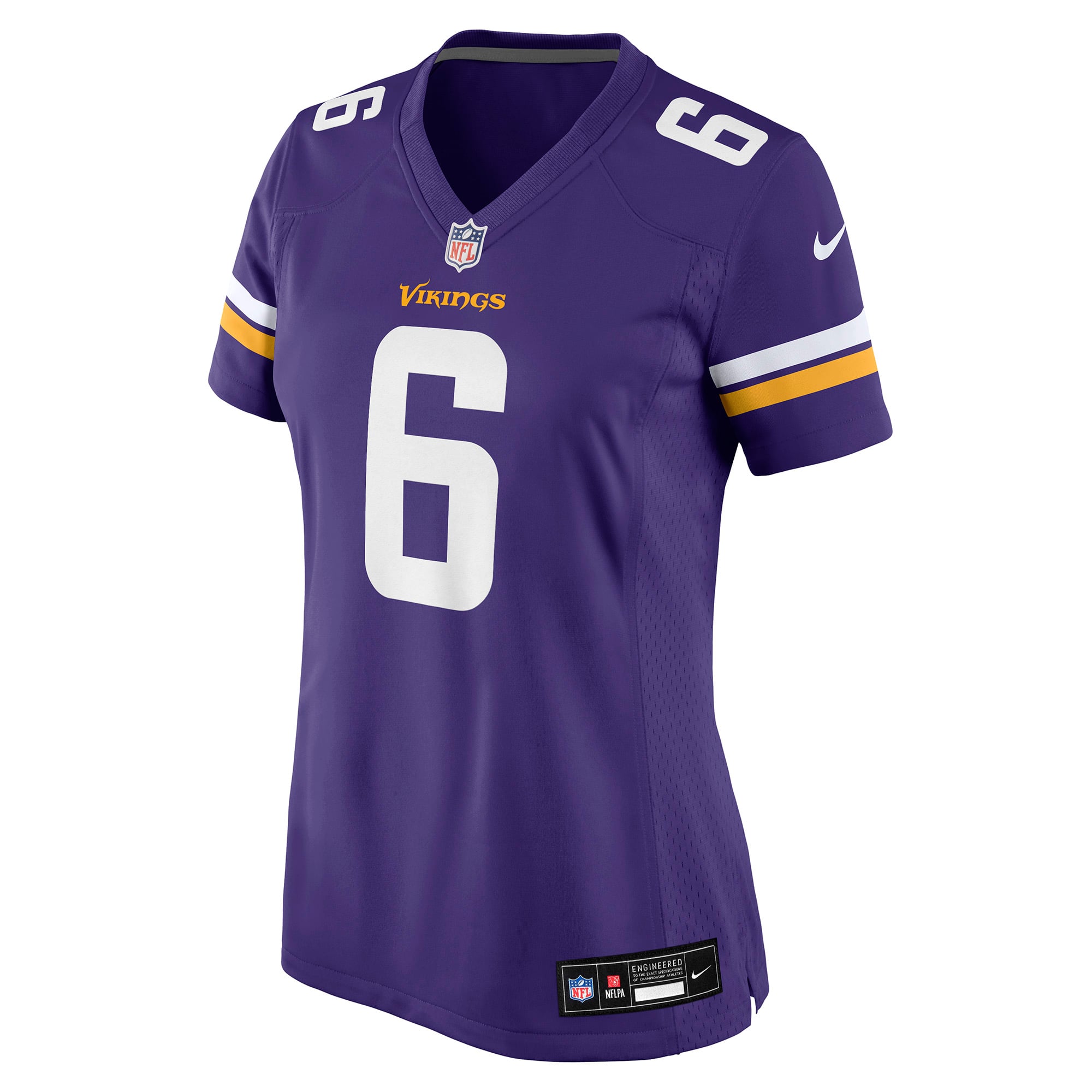 Maillot de match Nike Johnny Hekker violet pour femme, Minnesota Vikings