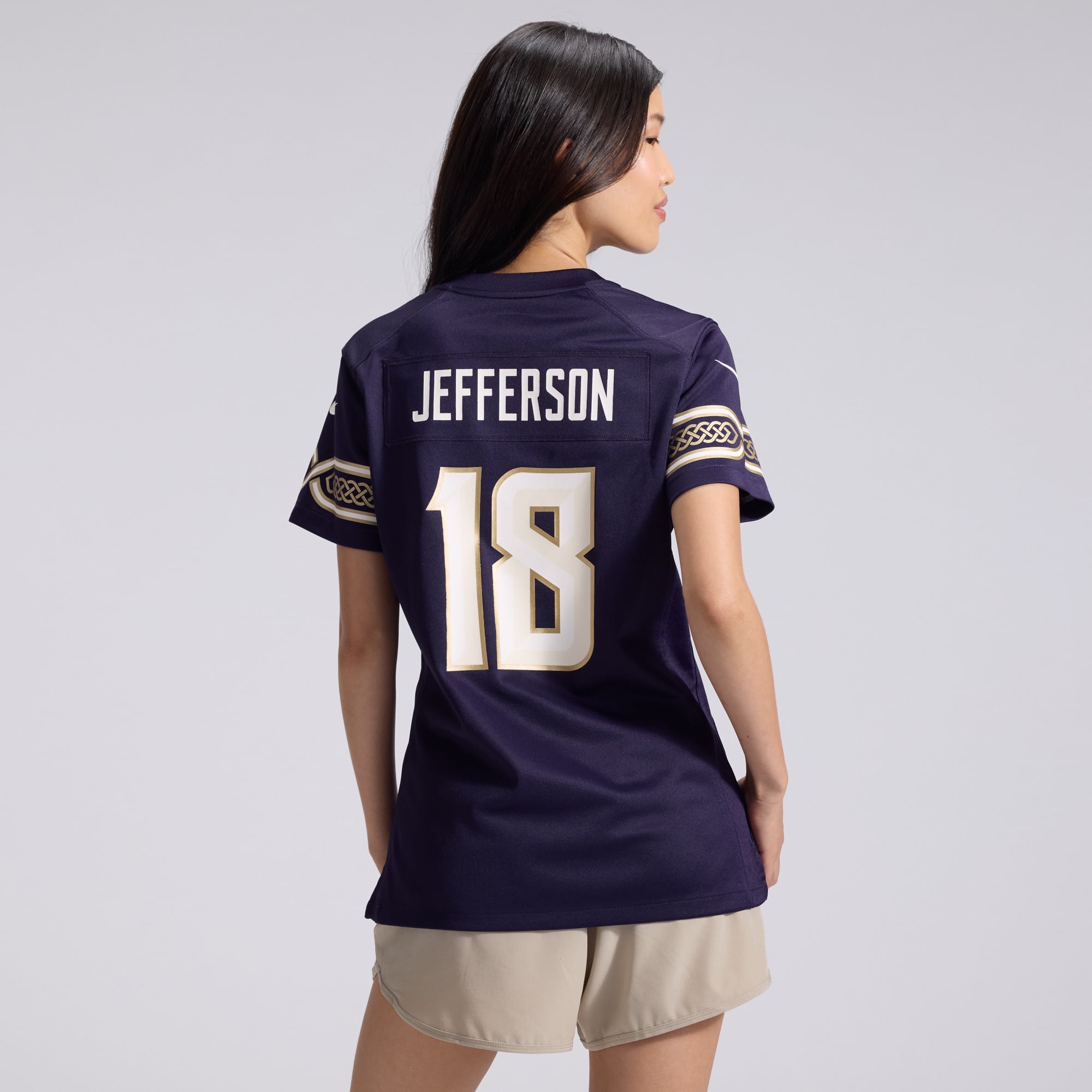 Maillot de match Nike Justin Jefferson violet Minnesota Vikings Collection 2026 pour femme