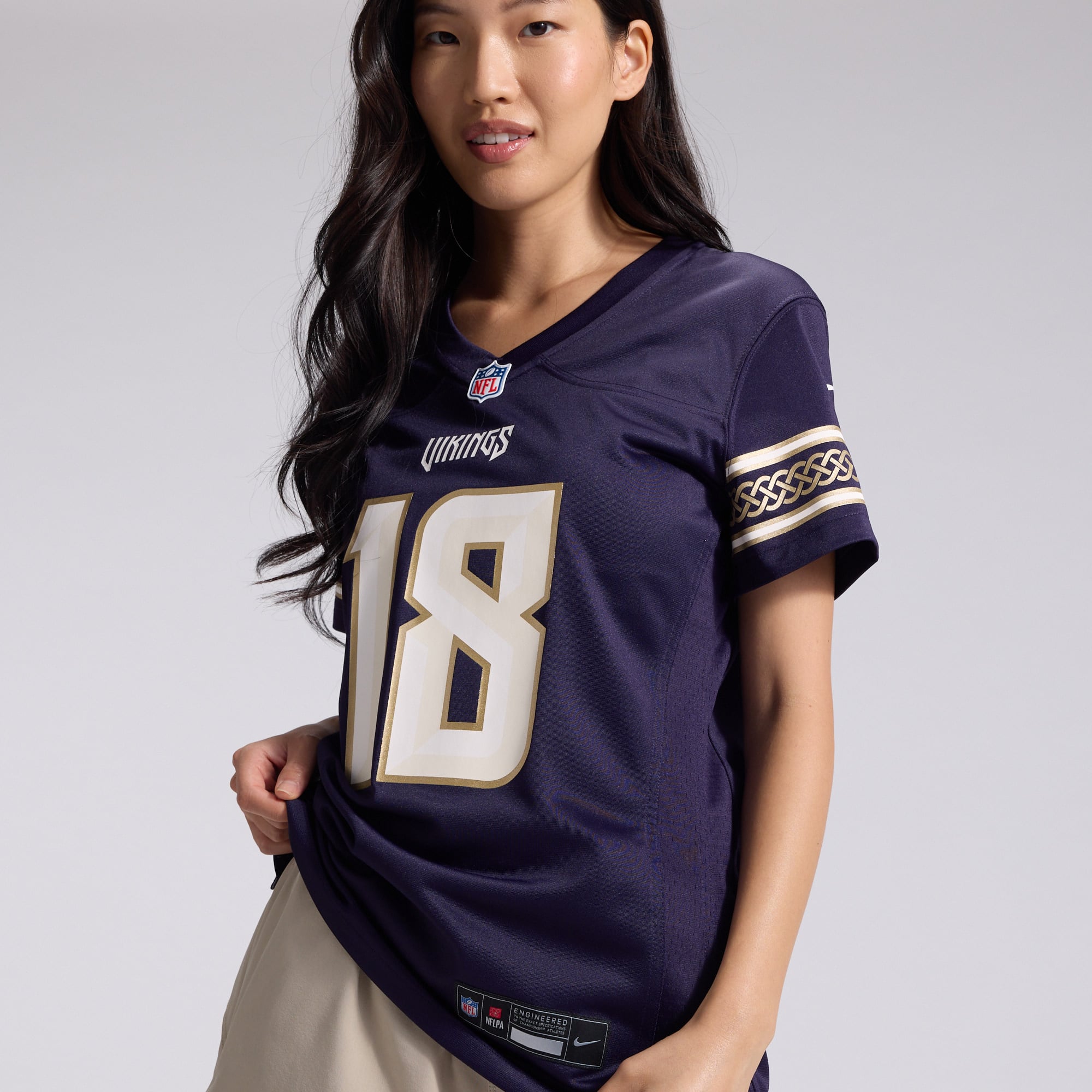 Maillot de match Nike Justin Jefferson violet Minnesota Vikings Collection 2026 pour femme