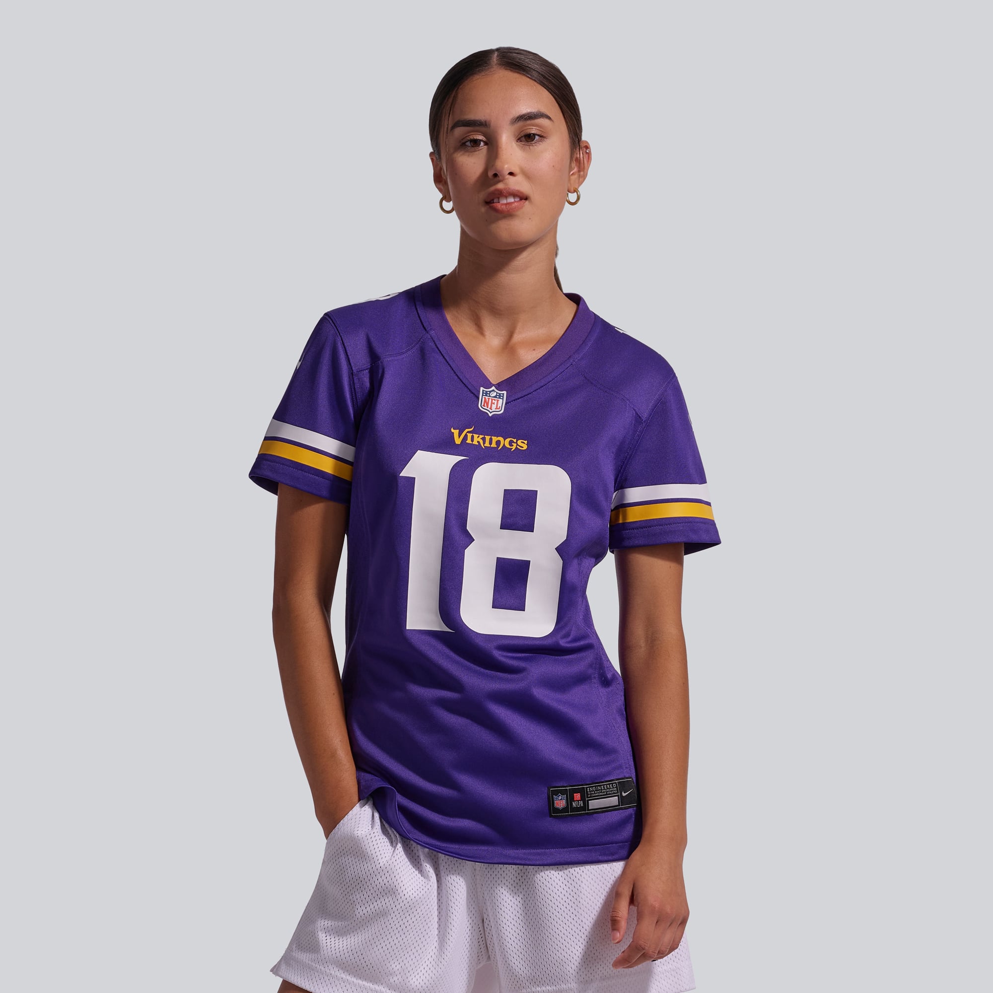 Maillot de match Nike Justin Jefferson violet Minnesota Vikings pour femme