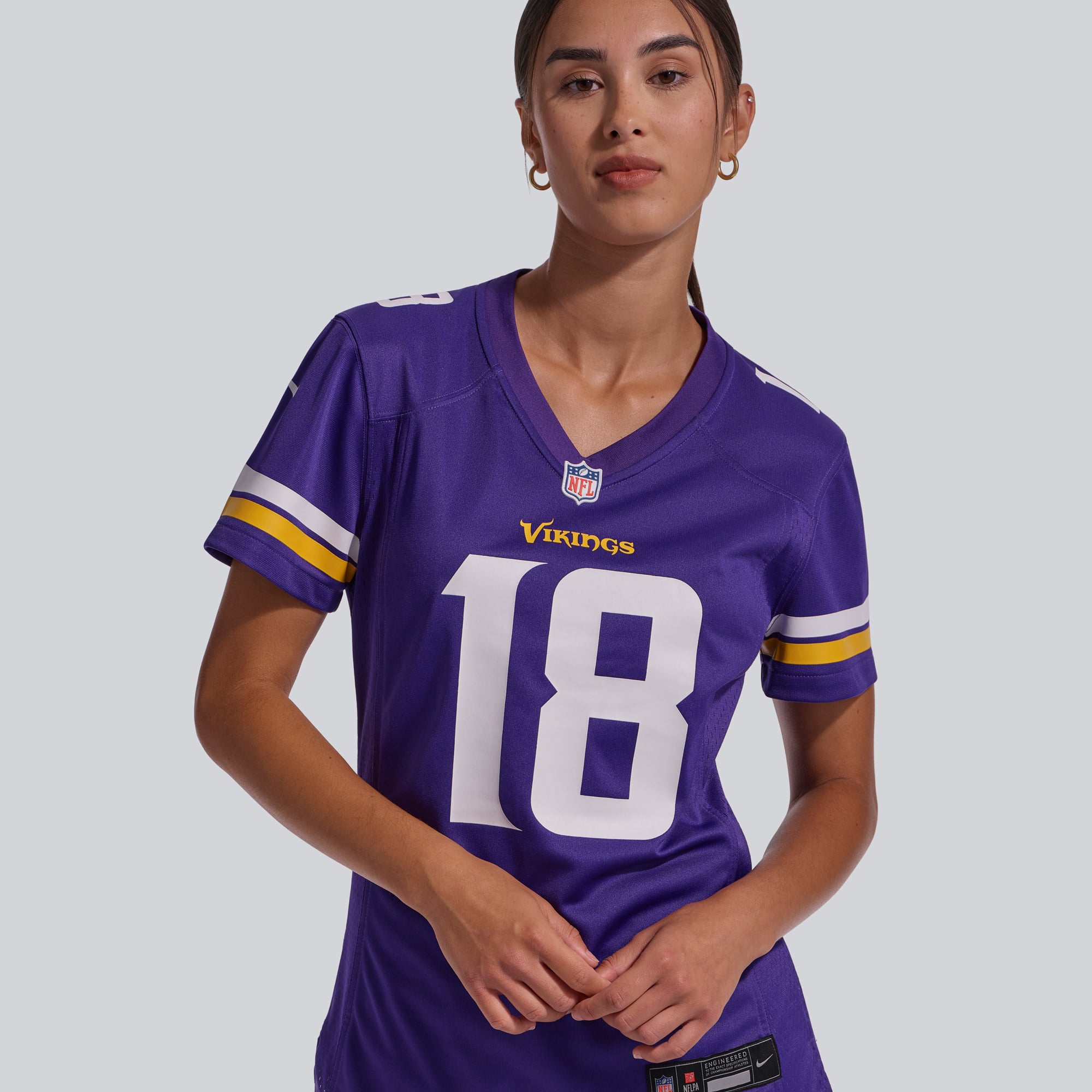 Maillot de match Nike Justin Jefferson violet Minnesota Vikings pour femme