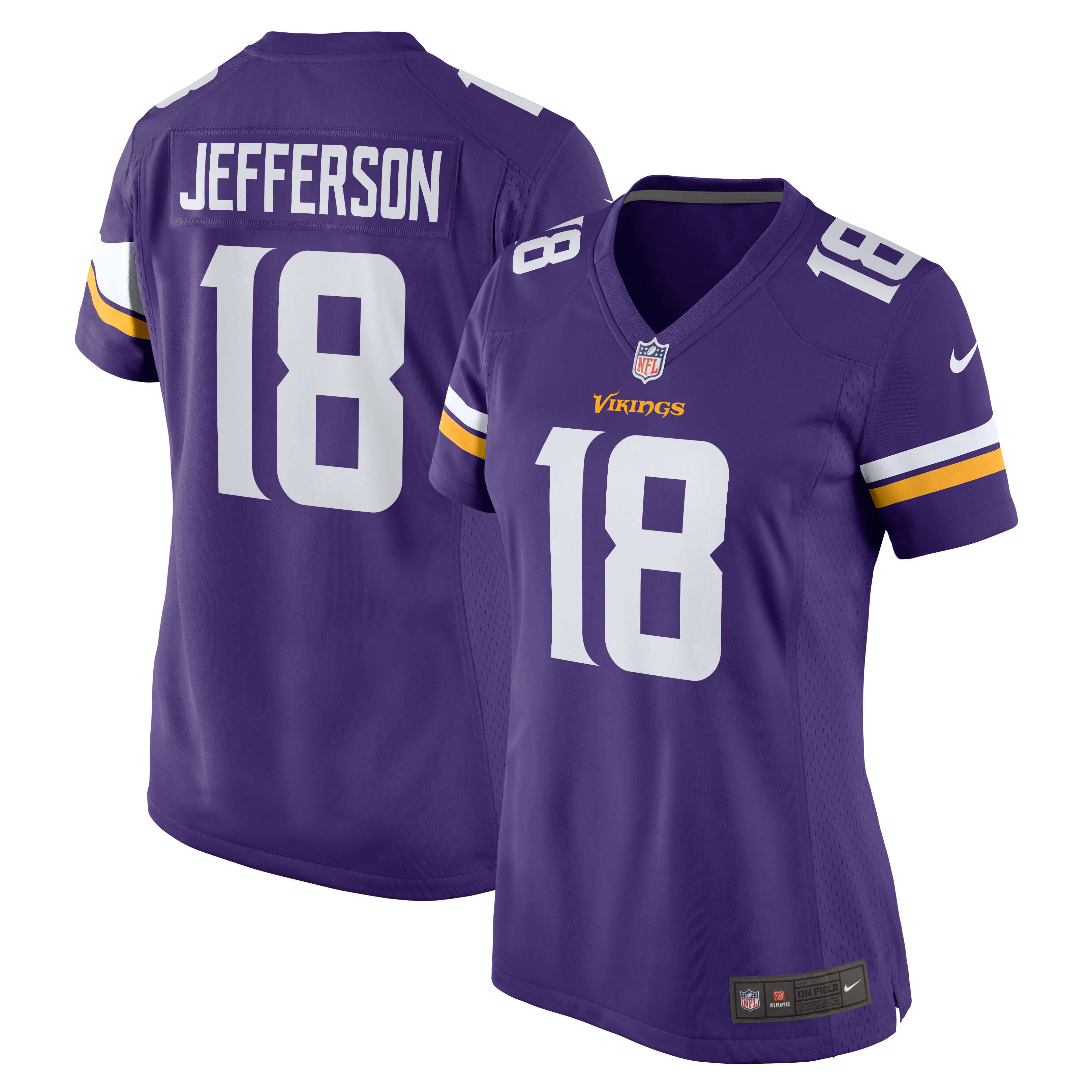 Women's Nike Justin Jefferson Purple Minnesota Vikings Game Jersey