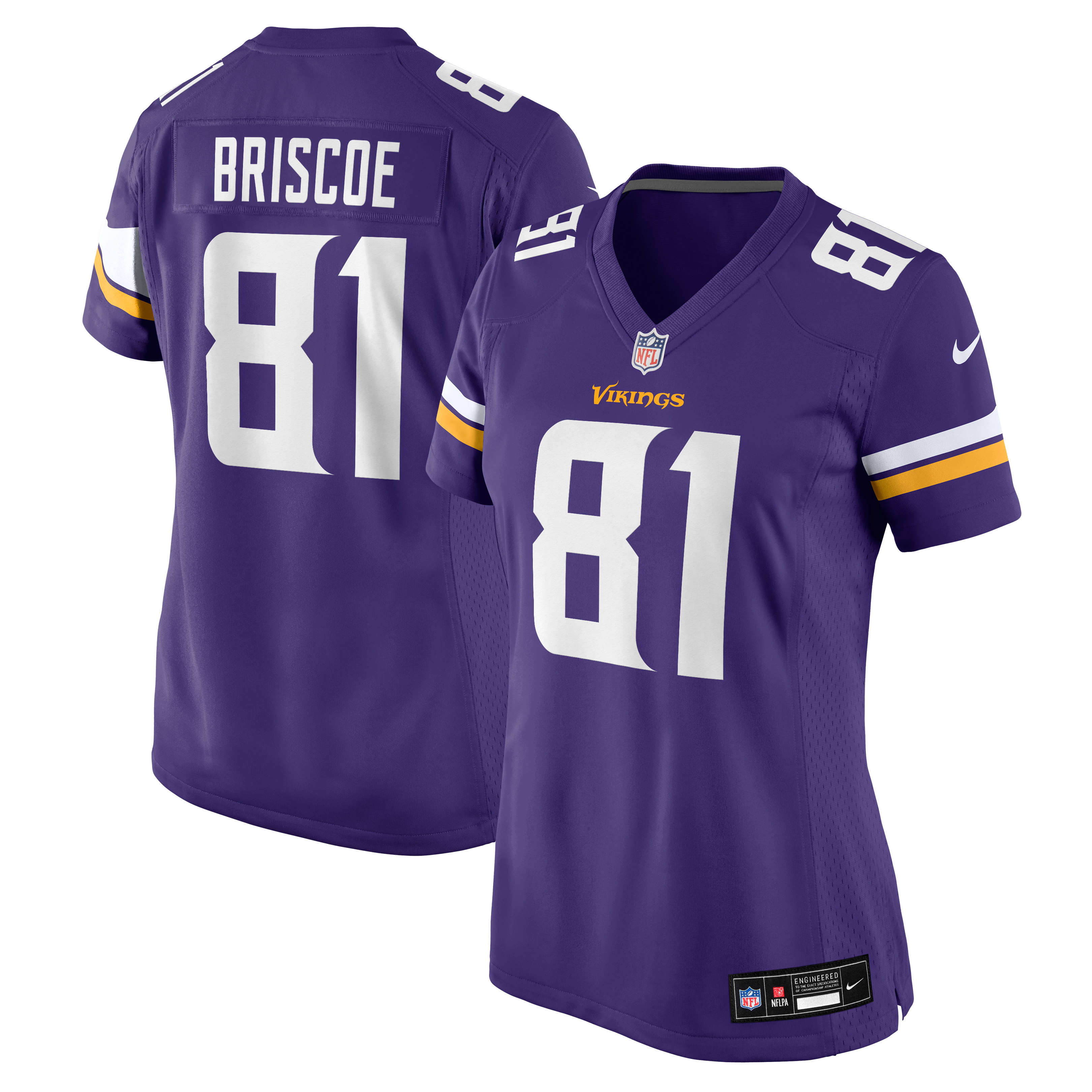Women's Nike Michael Briscoe Purple Minnesota Vikings Team Game Jersey