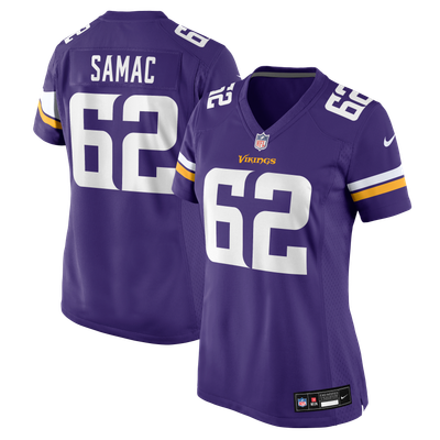 Nick Samac Minnesota Vikings Nike Women's Team Game Jersey - Purple