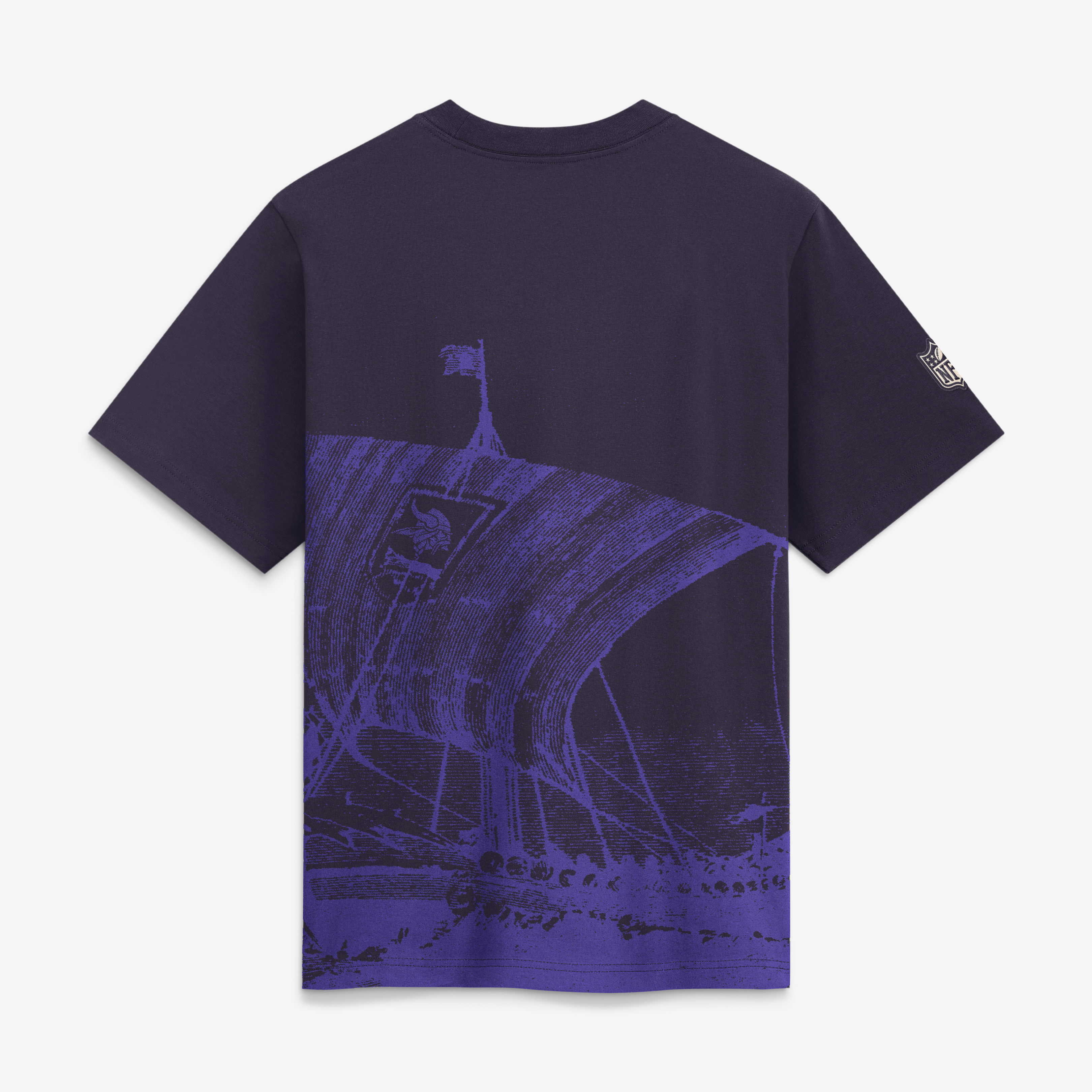 T-shirt boyfriend ample Nike pour femme, collection Minnesota Vikings 2026, violet.