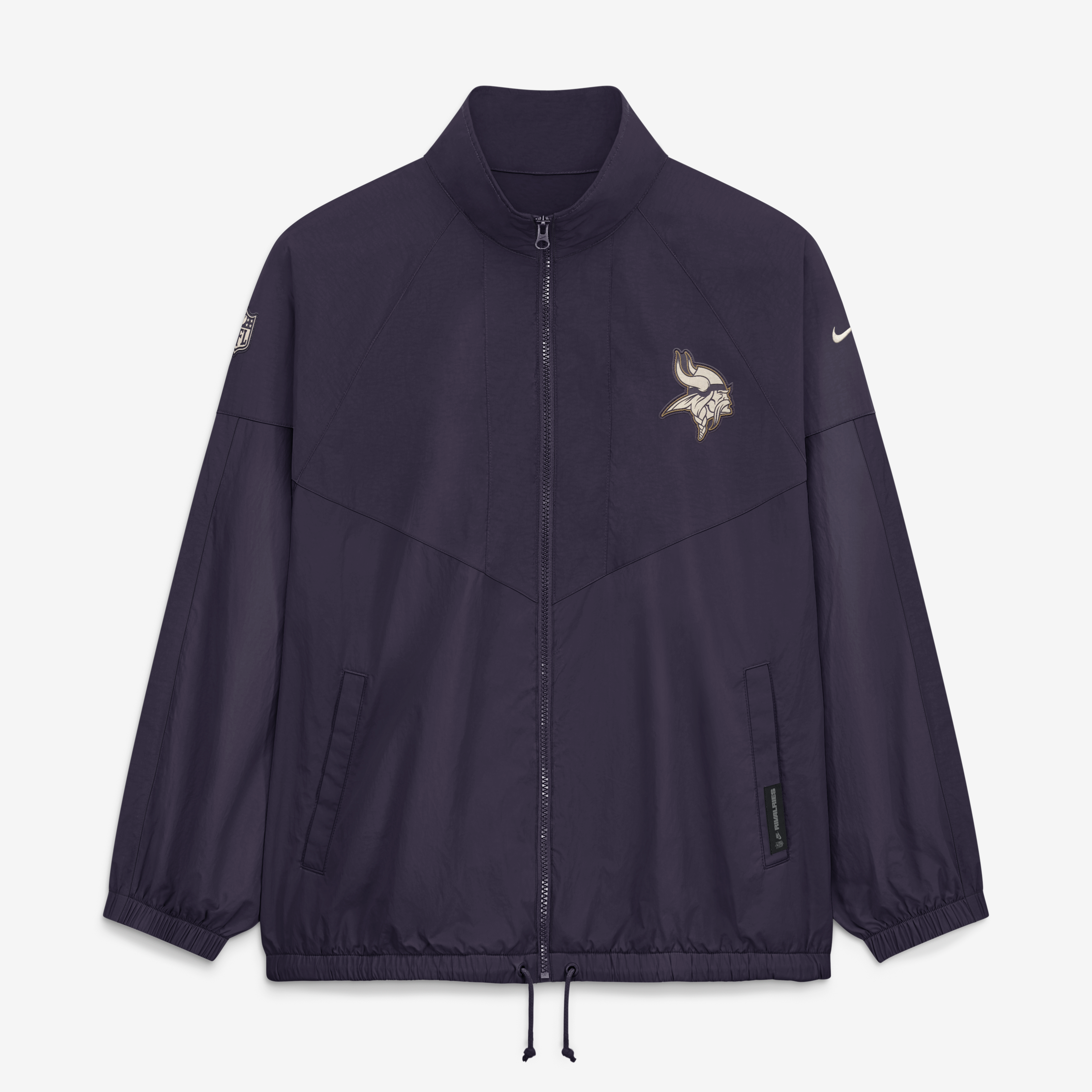 Veste zippée oversize Nike pour femme, collection Minnesota Vikings 2026 Rivalries, violette