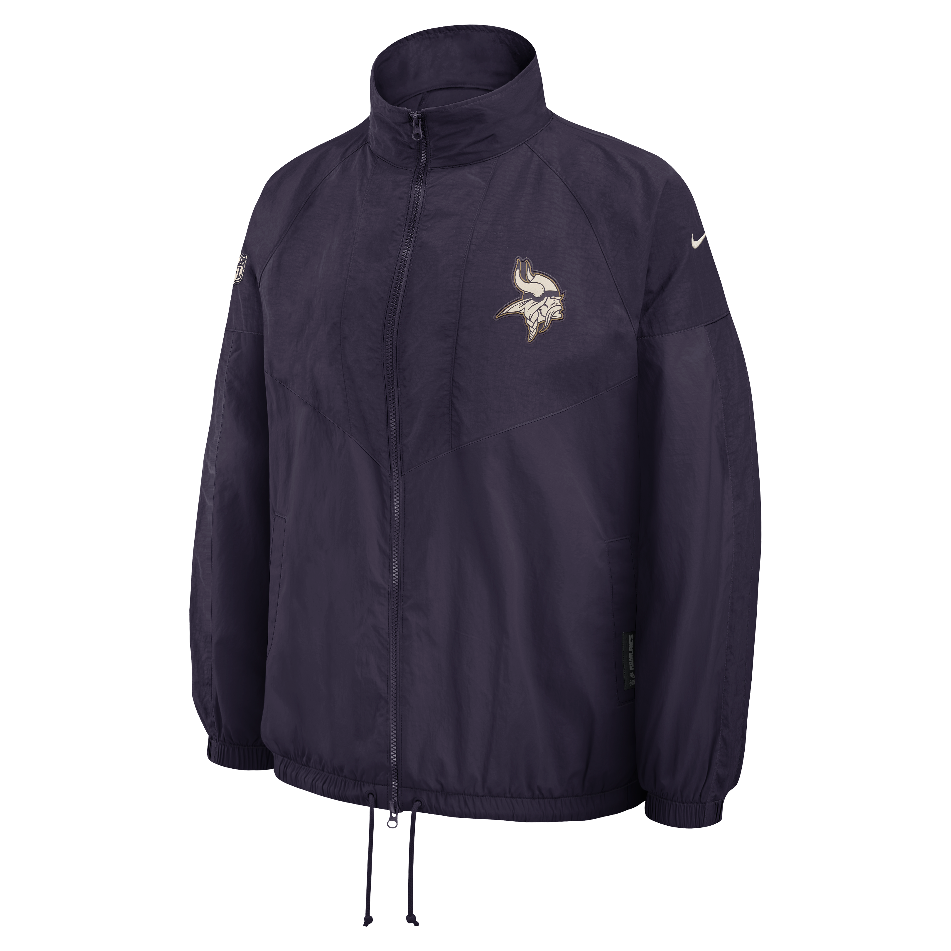 Veste zippée oversize Nike pour femme, collection Minnesota Vikings 2026 Rivalries, violette