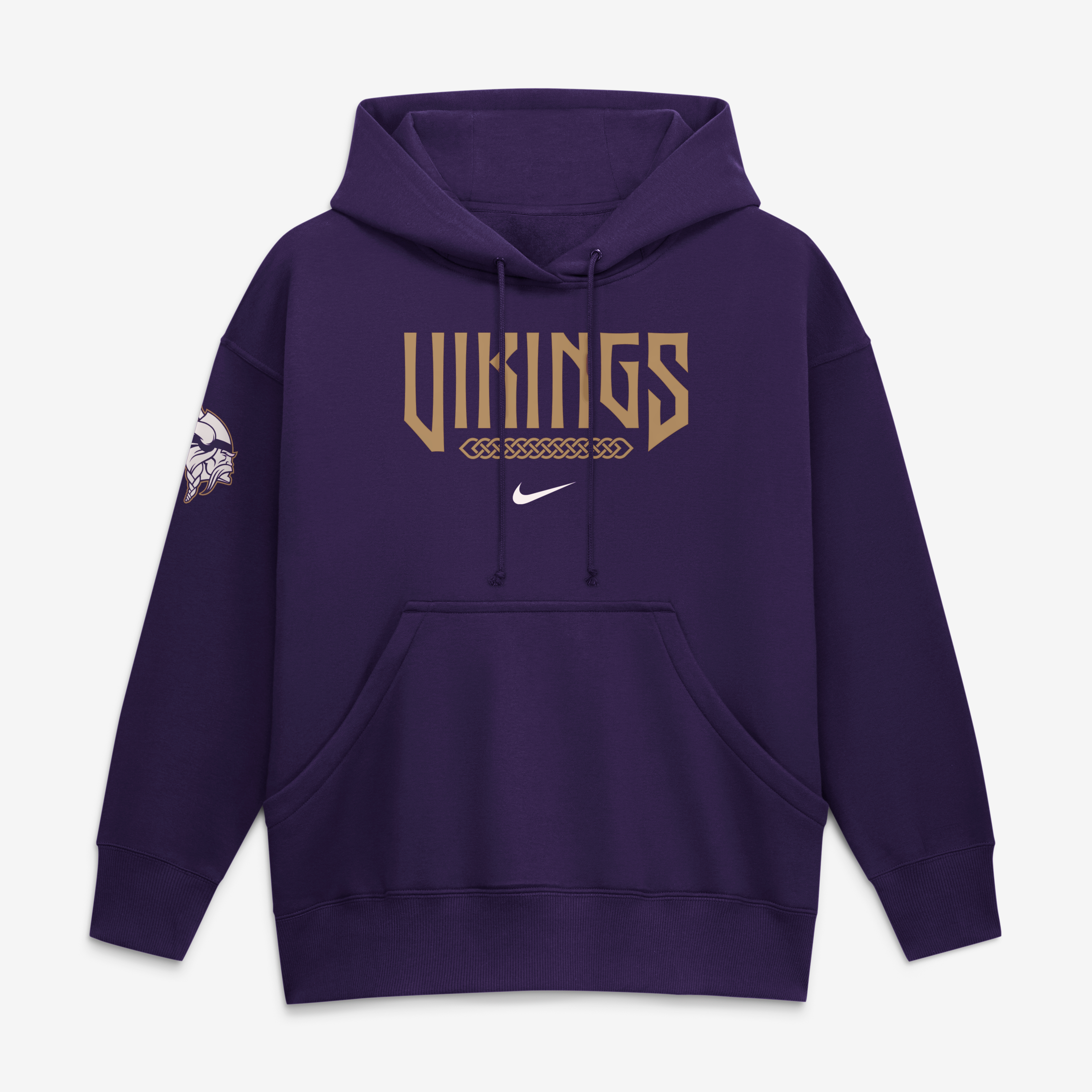 Sweat à capuche oversize Nike pour femme, violet, Minnesota Vikings, collection Rivalités 2026