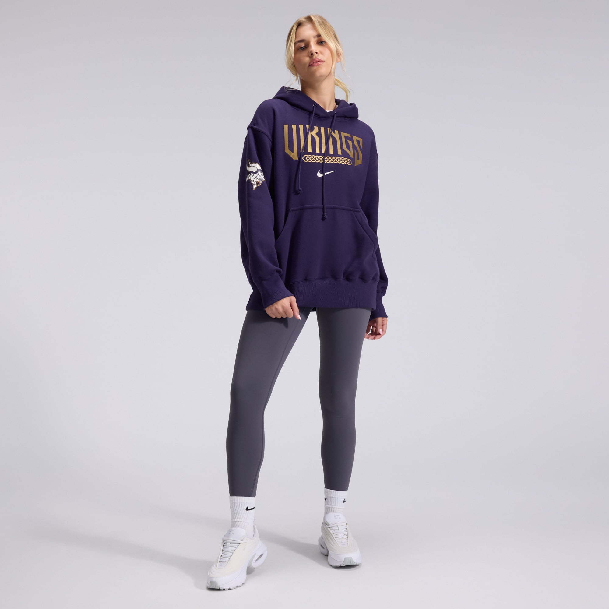 Women's Nike Purple Minnesota Vikings 2026 Rivalries Collection Oversized Pullover Hoodie