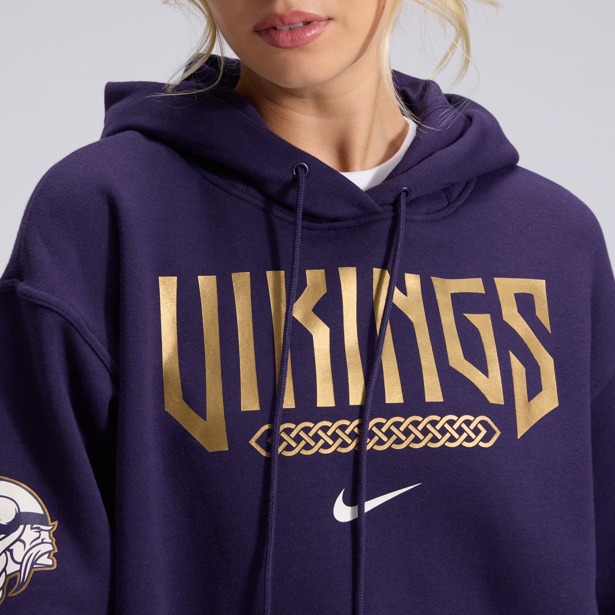 Women's Nike Purple Minnesota Vikings 2026 Rivalries Collection Oversized Pullover Hoodie