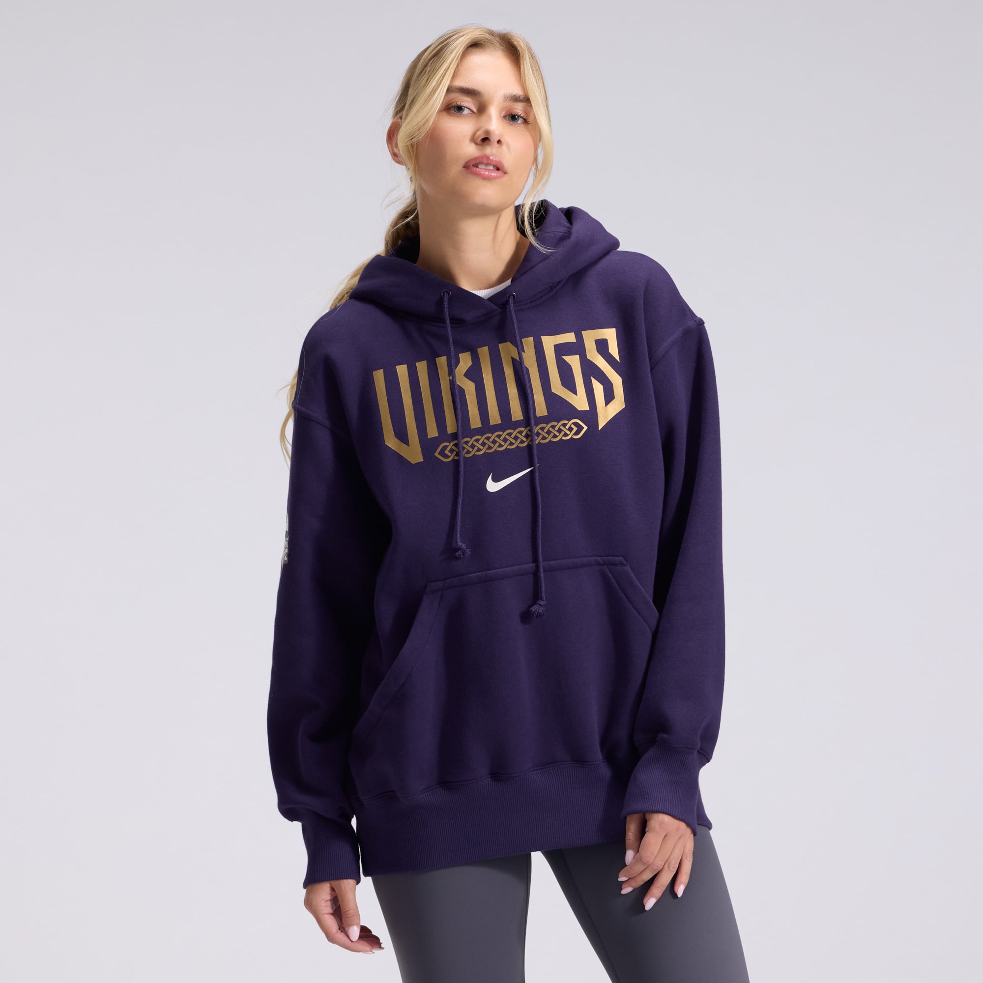 Women's Nike Purple Minnesota Vikings 2026 Rivalries Collection Oversized Pullover Hoodie