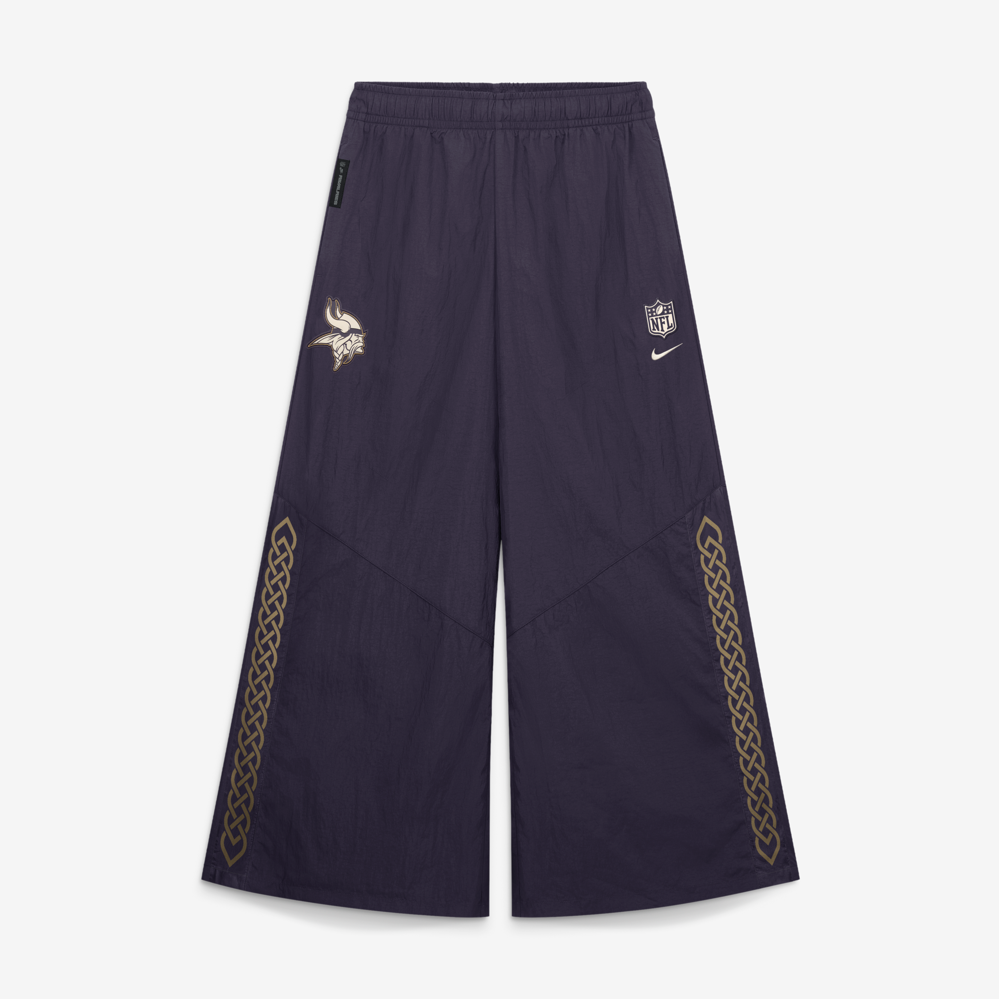 Pantalon tissé à jambes larges Nike pour femme, collection Minnesota Vikings 2026 Rivalries, violet