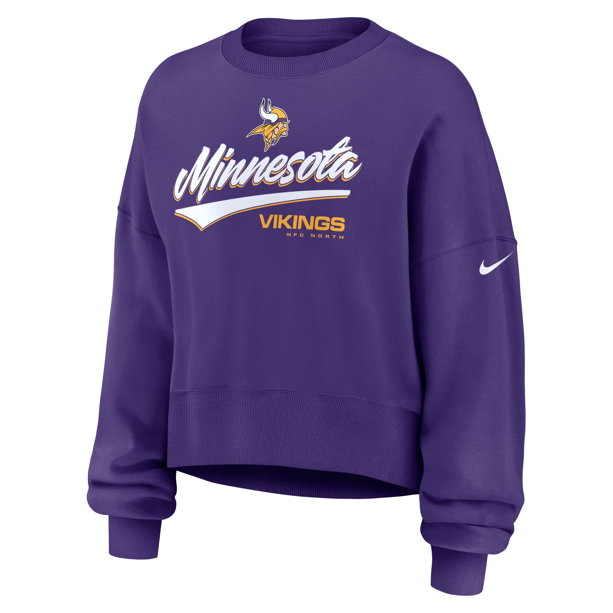 Women's Nike Purple Minnesota Vikings Oversized Phoenix Fleece Sweatshirt