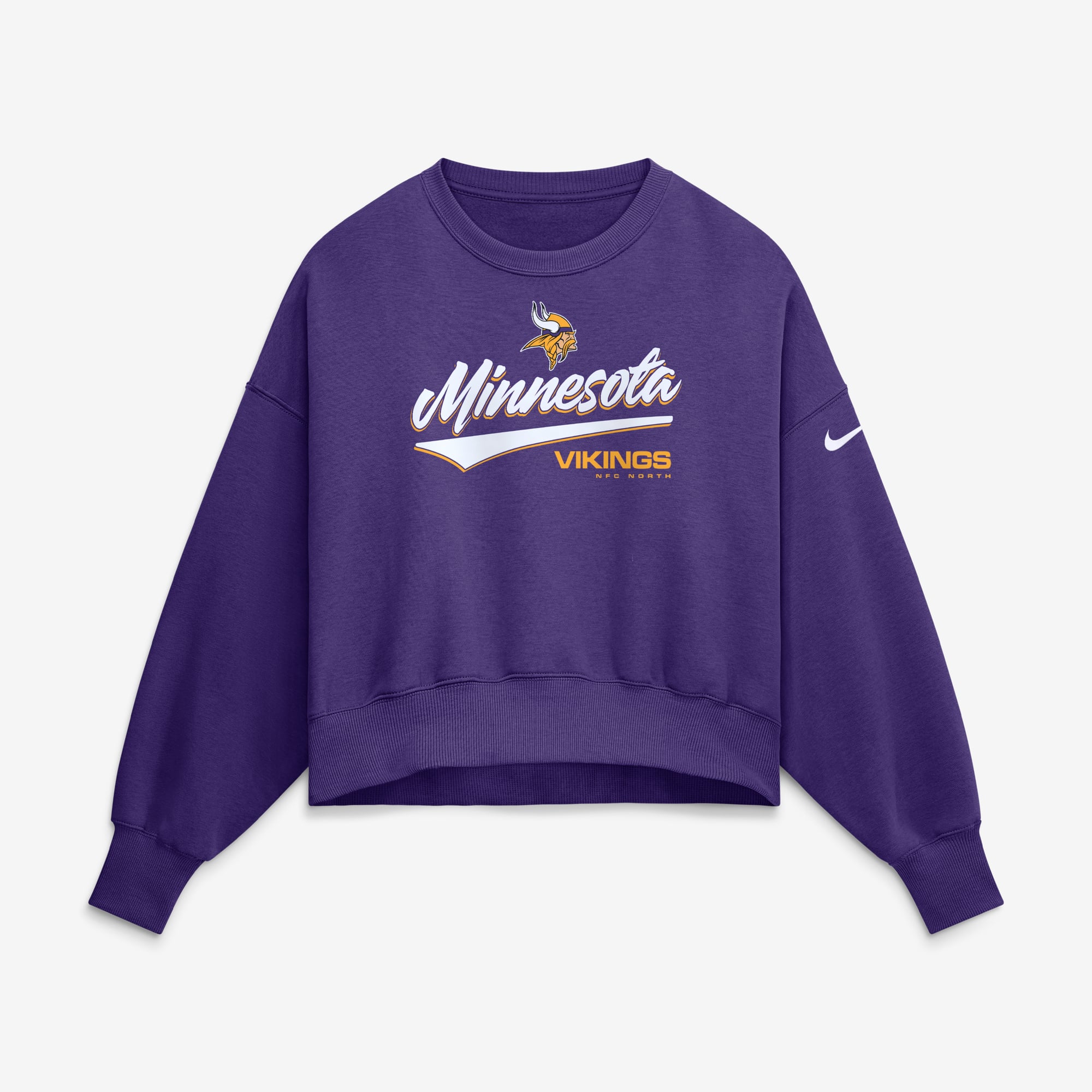 Women's Nike Purple Minnesota Vikings Oversized Phoenix Fleece Sweatshirt