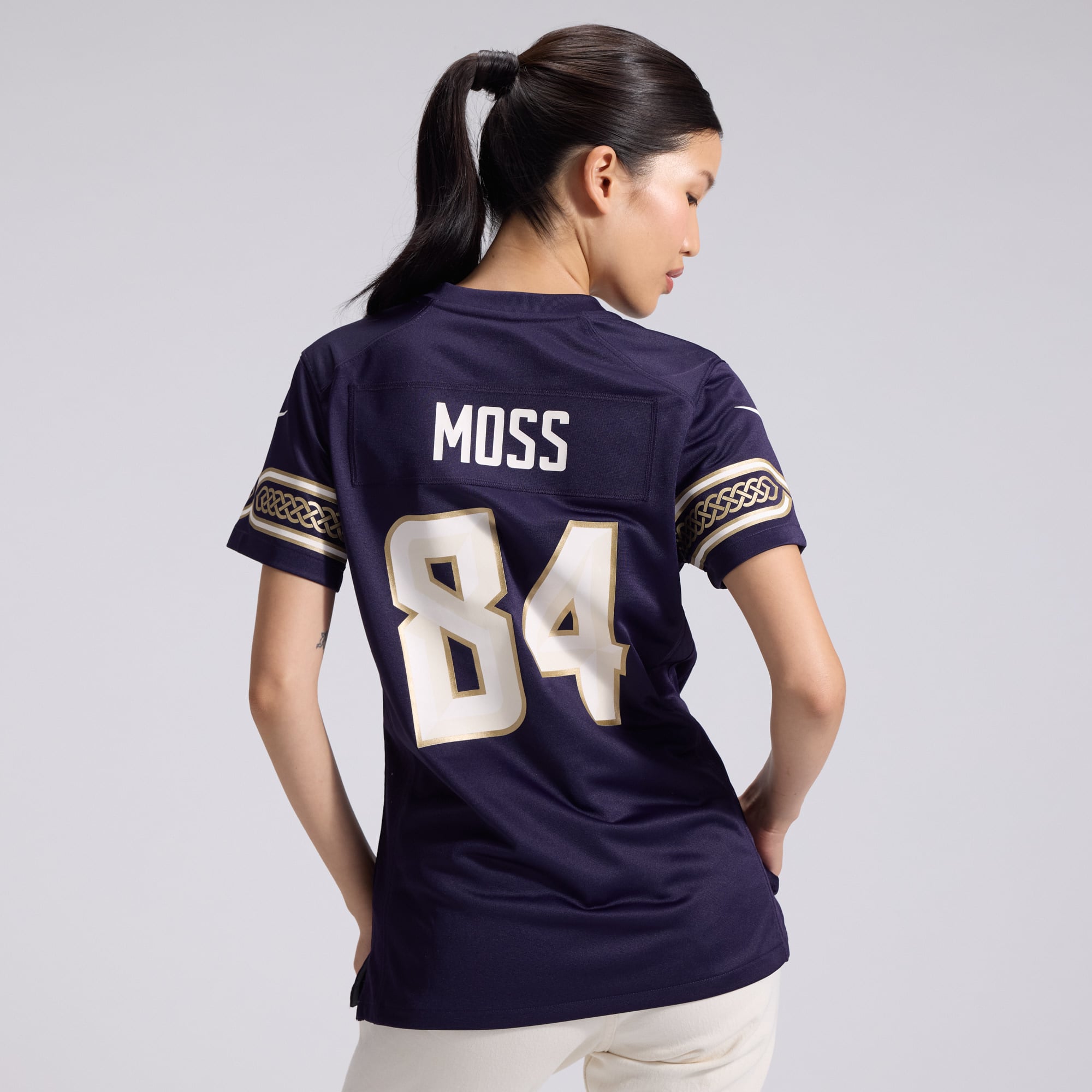 Women's Nike Randy Moss Purple Minnesota Vikings 2026 Rivalries Collection Game Jersey
