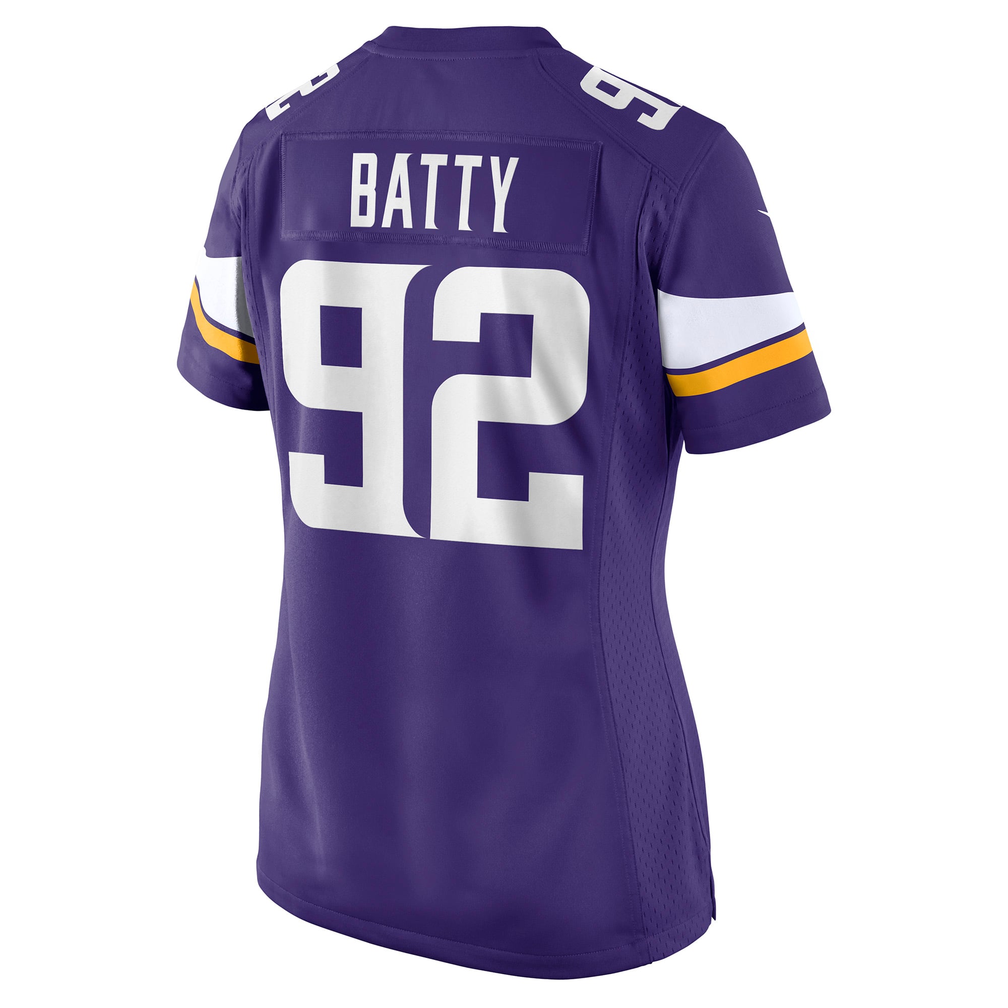 Maillot de match Nike Tyler Batty violet pour femme, Minnesota Vikings