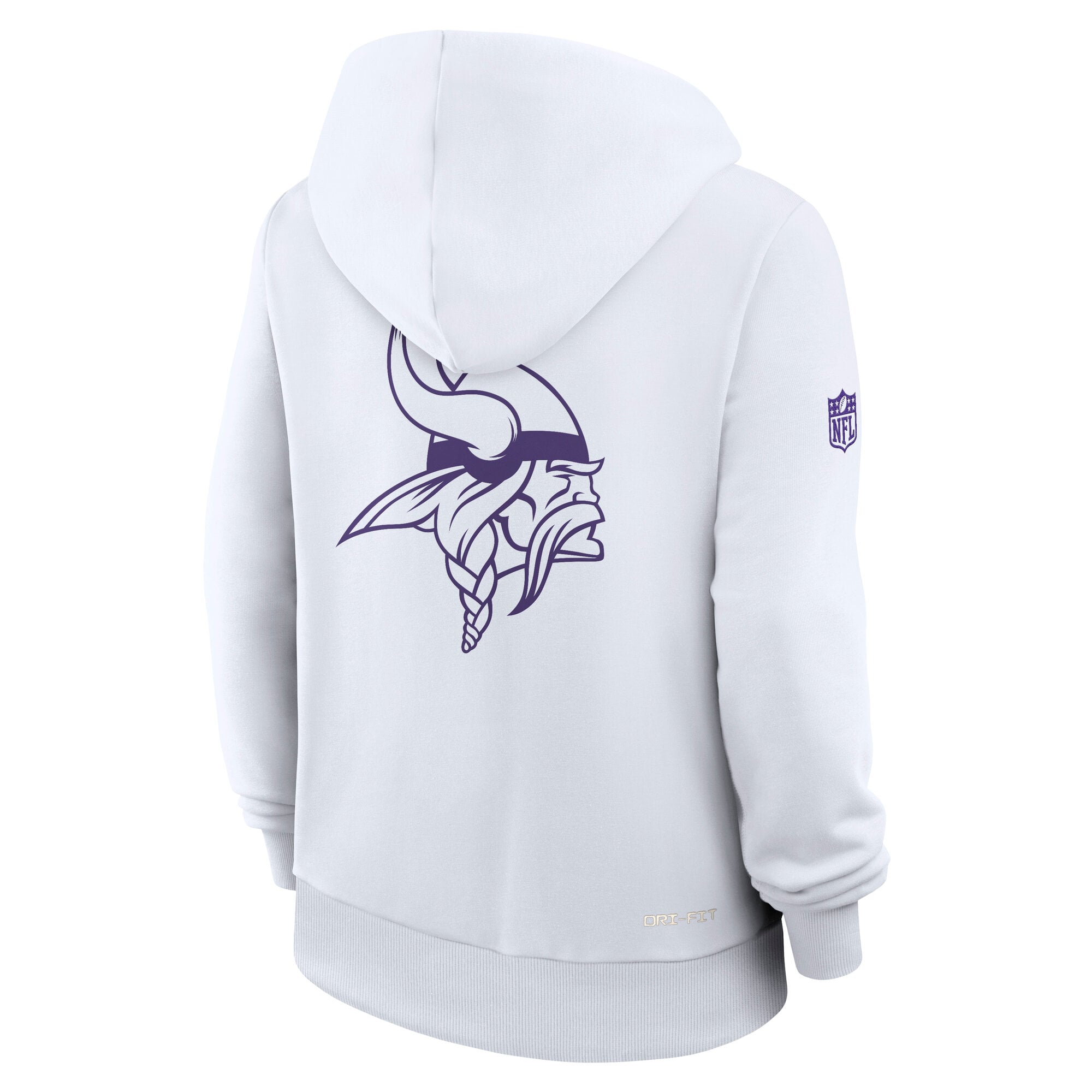 Sweat à capuche Nike Dri-FIT Alt Sideline Standard Issue blanc pour femme, Minnesota Vikings.
