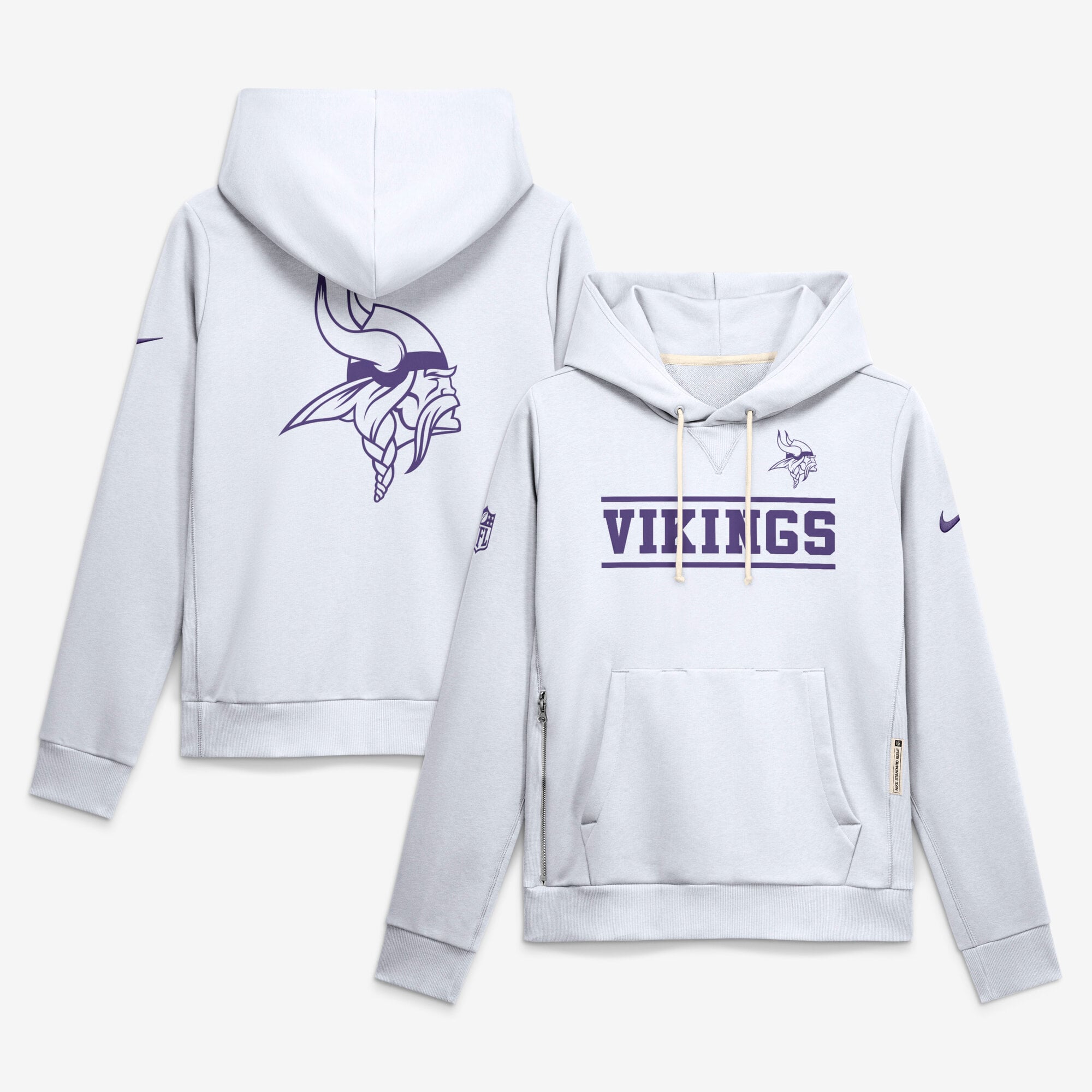 Women's Nike White Minnesota Vikings Alt Sideline Standard Issue Dri-FIT Hoodie
