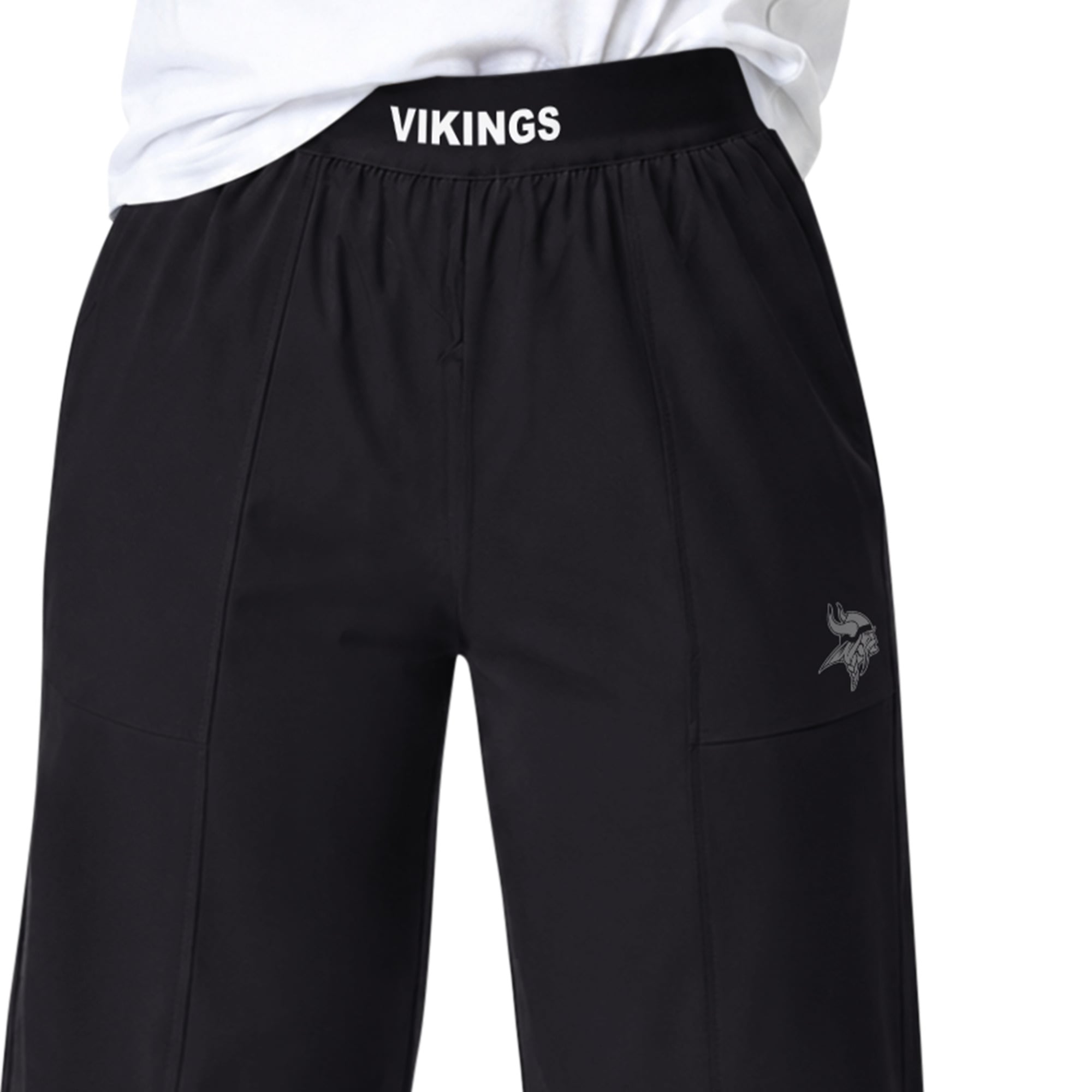 Pantalon de sport à jambes larges Starter noir Minnesota Vikings pour femme