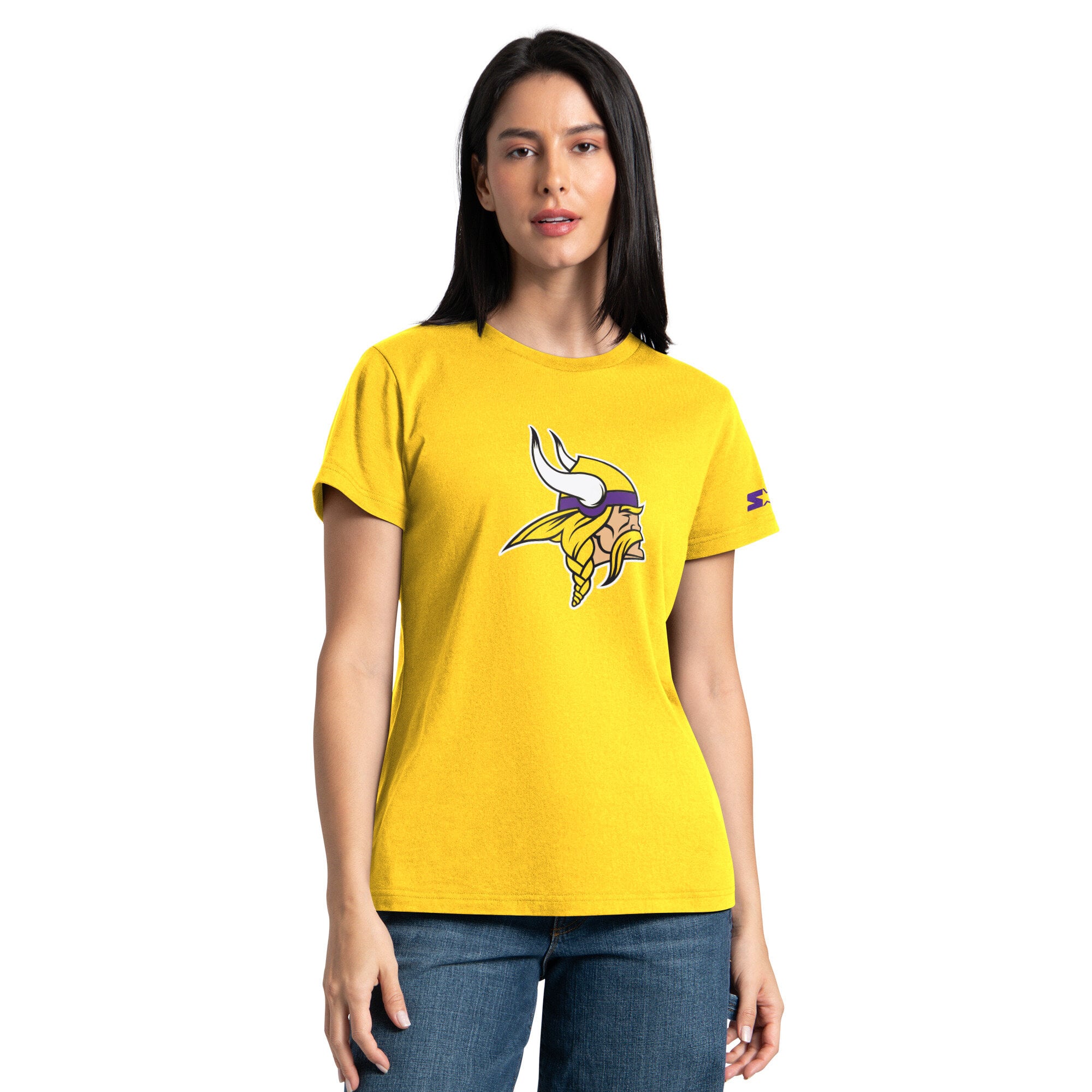 Ensemble sweat à capuche et t-shirt Starter or/violet Minnesota Vikings pour femmes